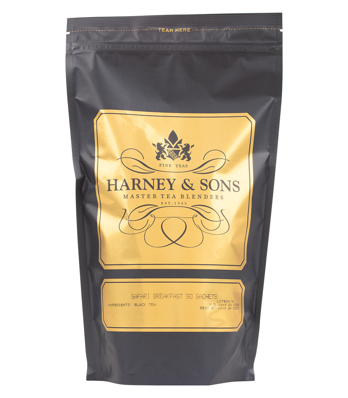 Safari Breakfast Tea | Bag 50 Sachets | Harney & Sons