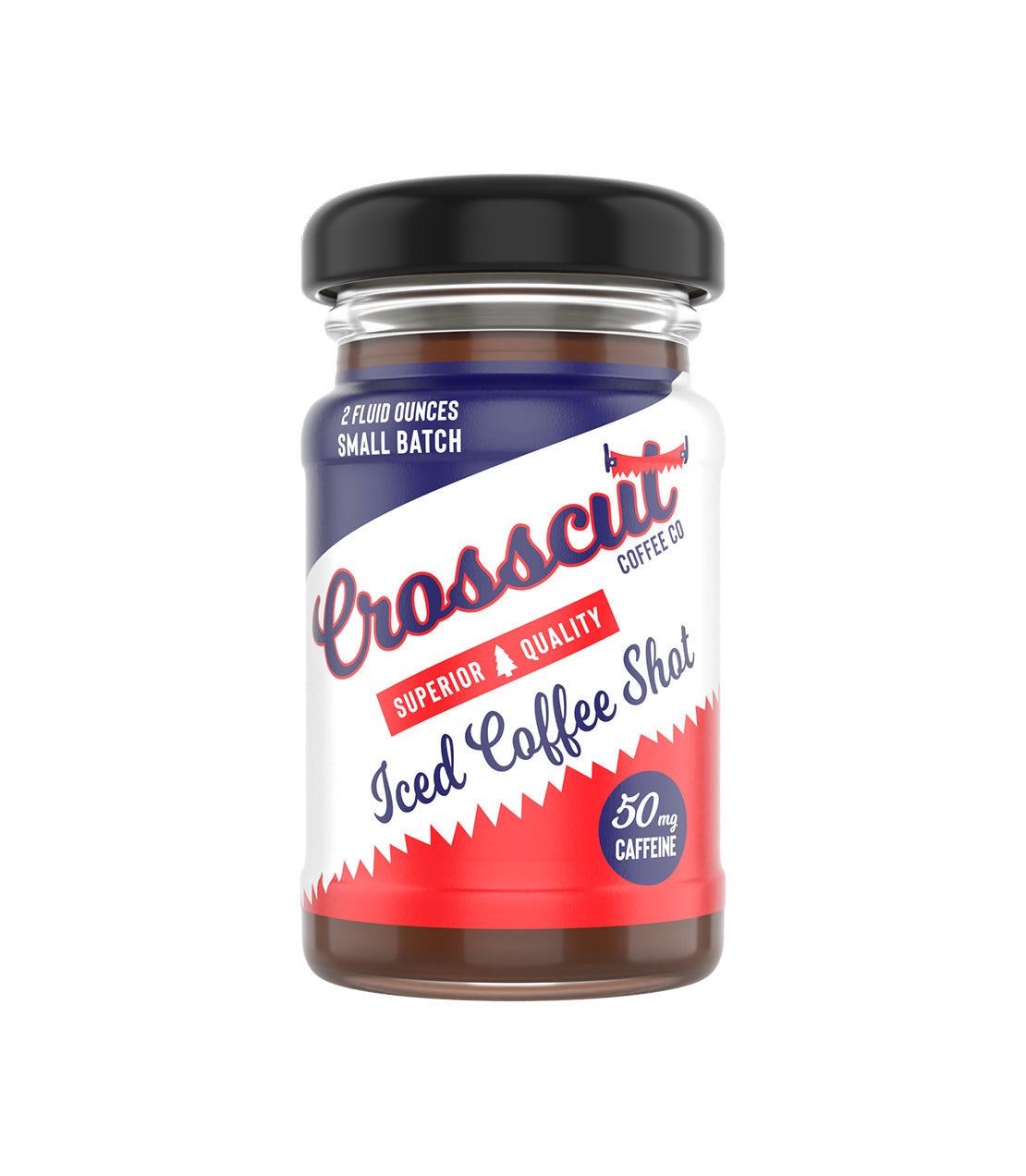 Crosscut Coffee Co.- 2 Fluid Ounces- Small Batch- Iced Coffee Shot- 50mg Caffeine