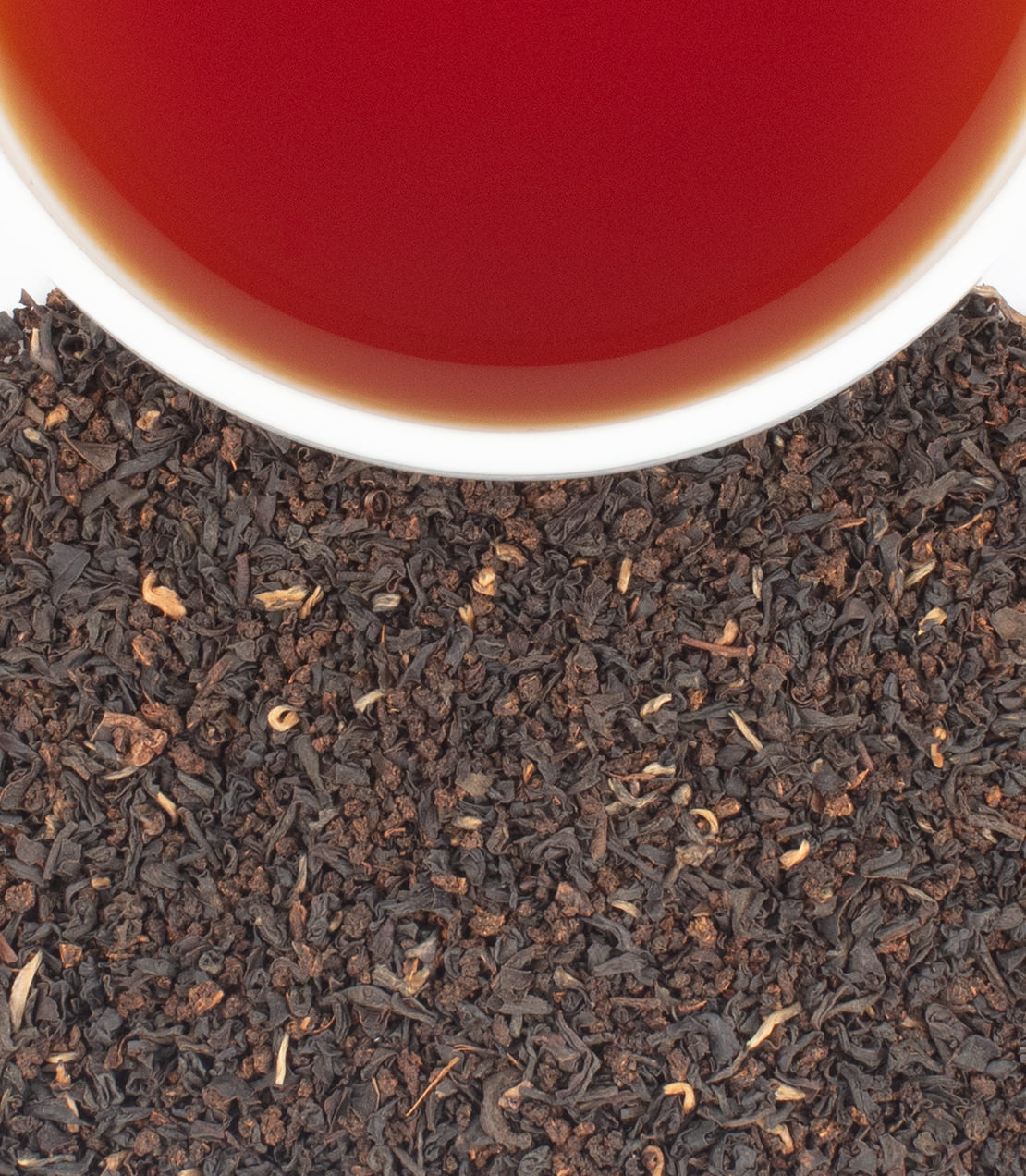 Thiele- Broken Silber- Tee- Cup and Leaves from above