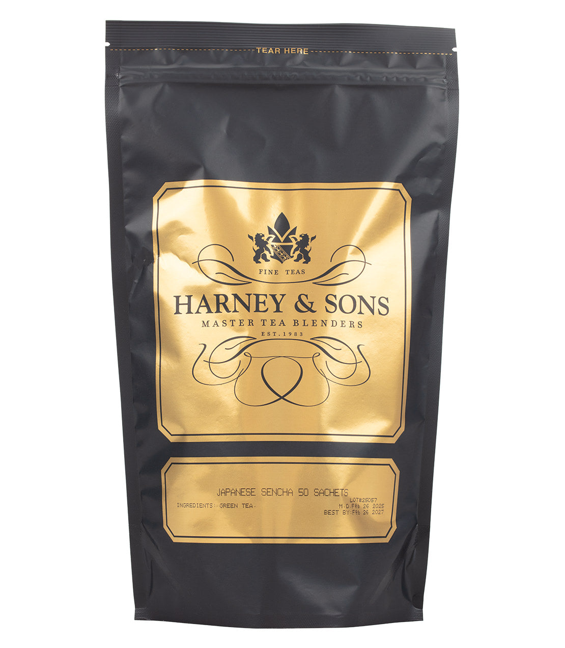 Harney & Sons Fine Teas-Japanese Sencha- Black and Gold Bag of 50 Sachets
