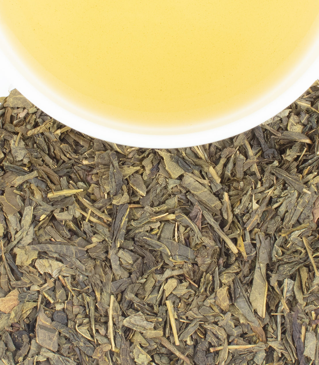 Harney & Sons Fine Teas- Cherry Blossom- Shot of Cup with Tea and Leaves