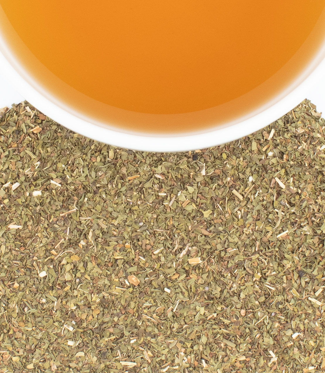 Harney & Sons Fine Teas- Spearmint- Cup with tea and spearmint leaves