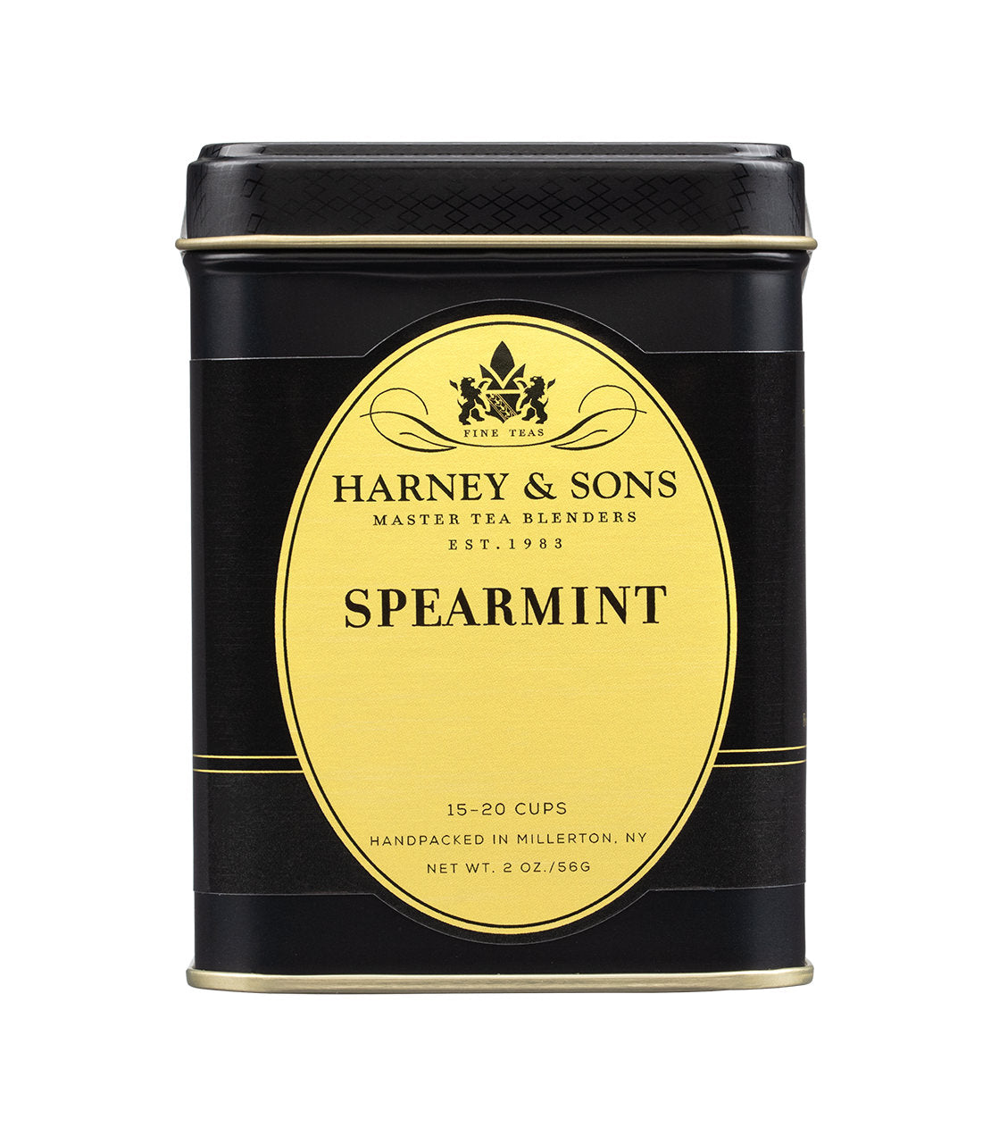 Harney & Sons Fine Teas- Spearmint - Loose leaf- Black and Gold 2 oz. Tin