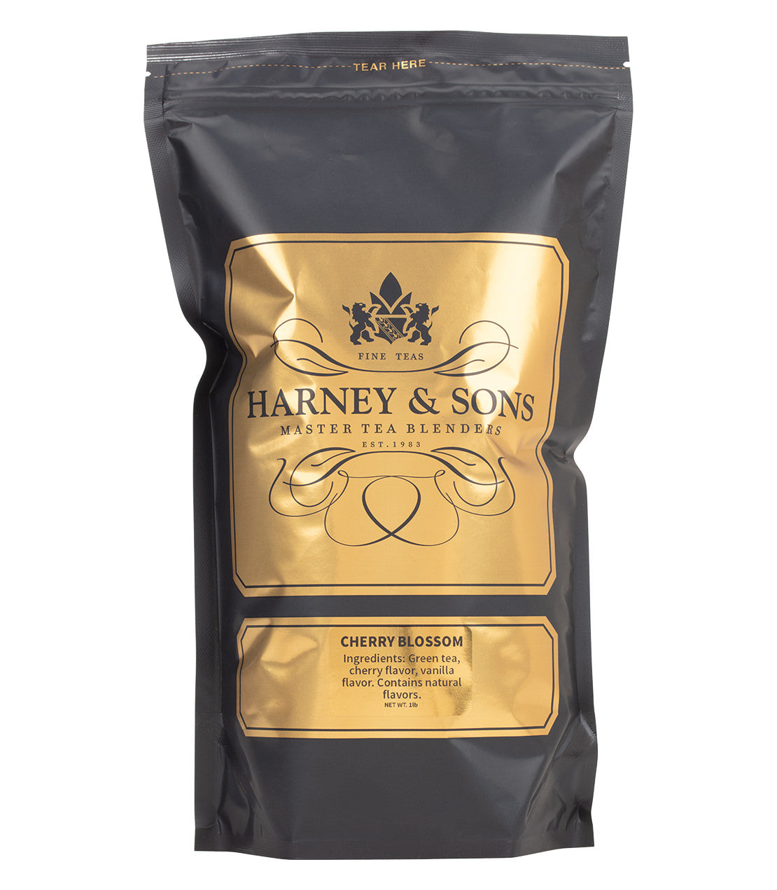 Harney & Sons Fine Teas- Cherry Blossom- Black and Gold 1 Pound Bag