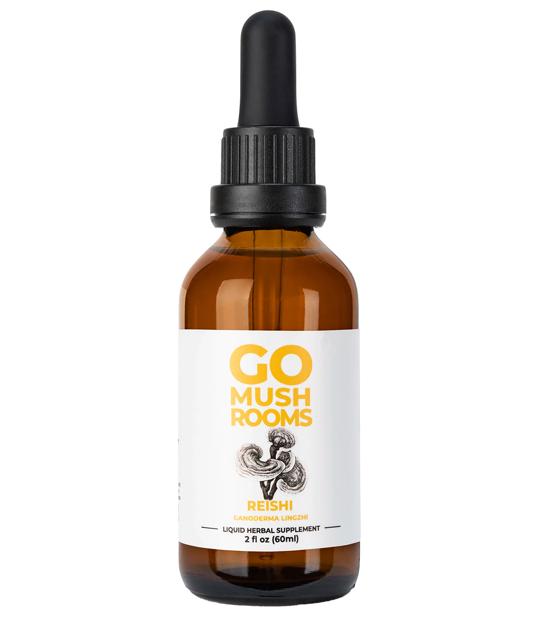 Go Mushrooms- Liquid Herbal Supplement- 2fl oz dropper bottle- Reishi