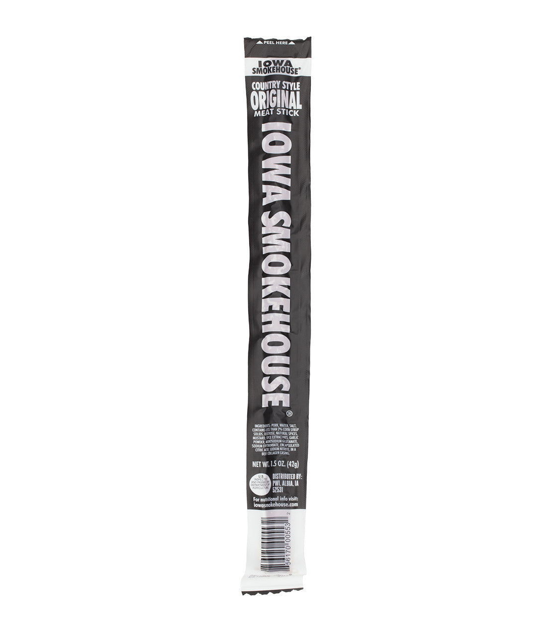 Iowa Smokehouse- Country Style Original Meat Stick- 1.5oz Black and White packaging