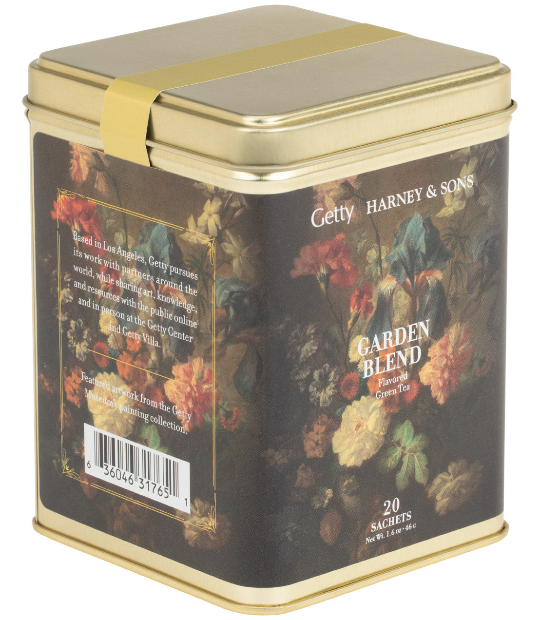 Getty Garden Blend | Tin of 20 Sachets | Japanese Green Tea, Rose