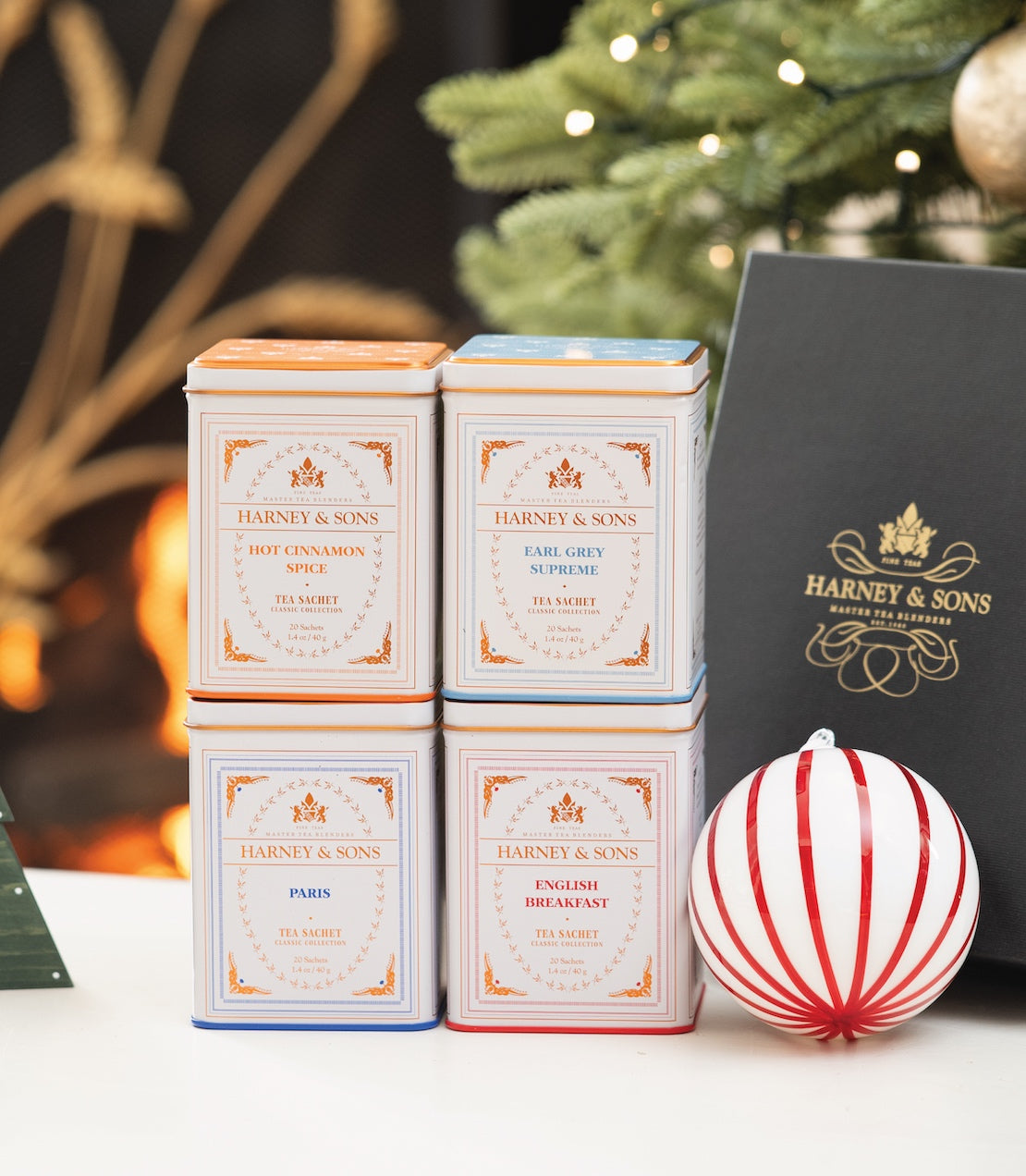 Harney & Sons Best Sellers 20 count sachet gift featuring four teas.