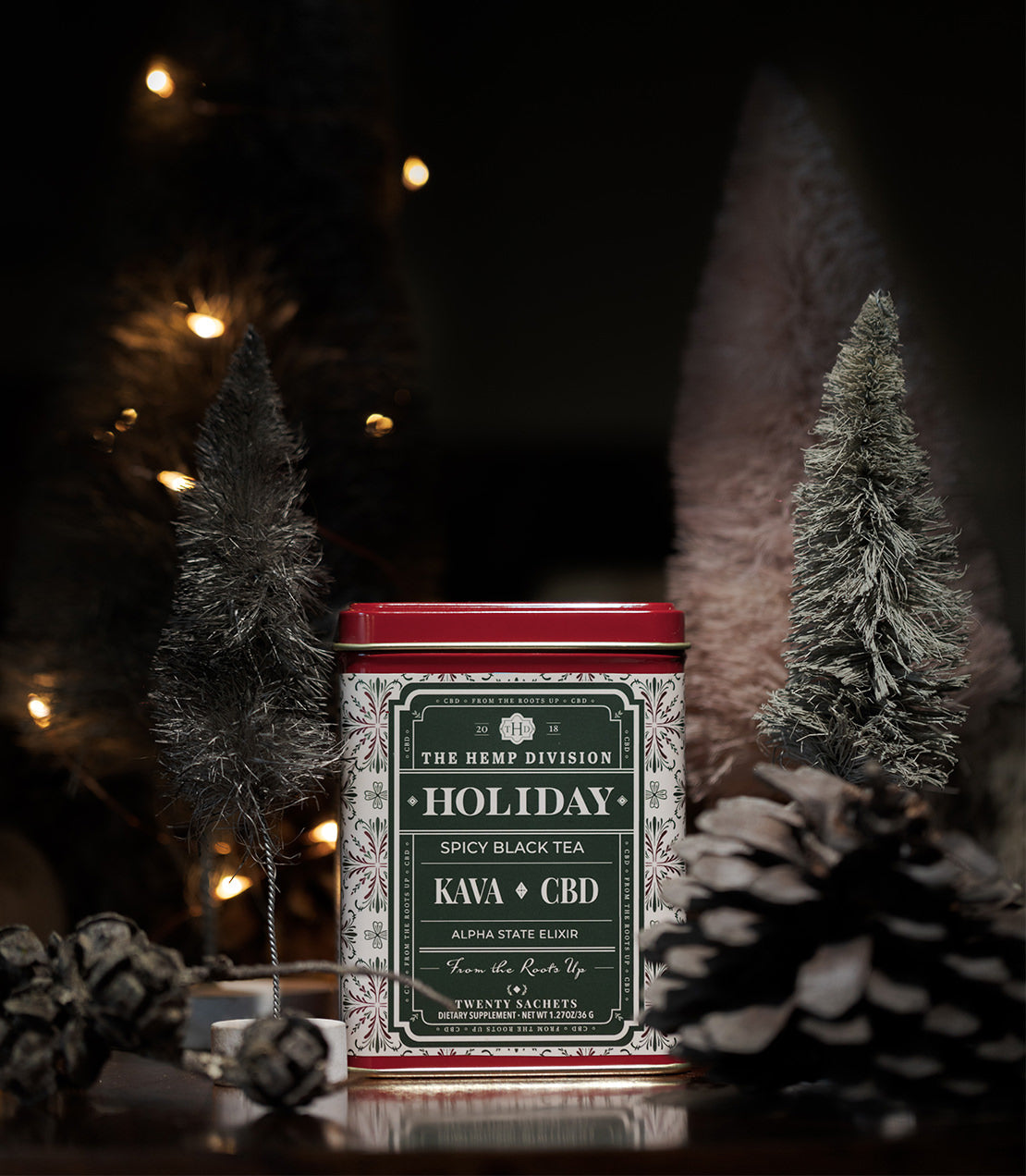 Holiday Kava CBD - Tin of 20 Sachets - 21 MG - - Harney & Sons Fine Teas
