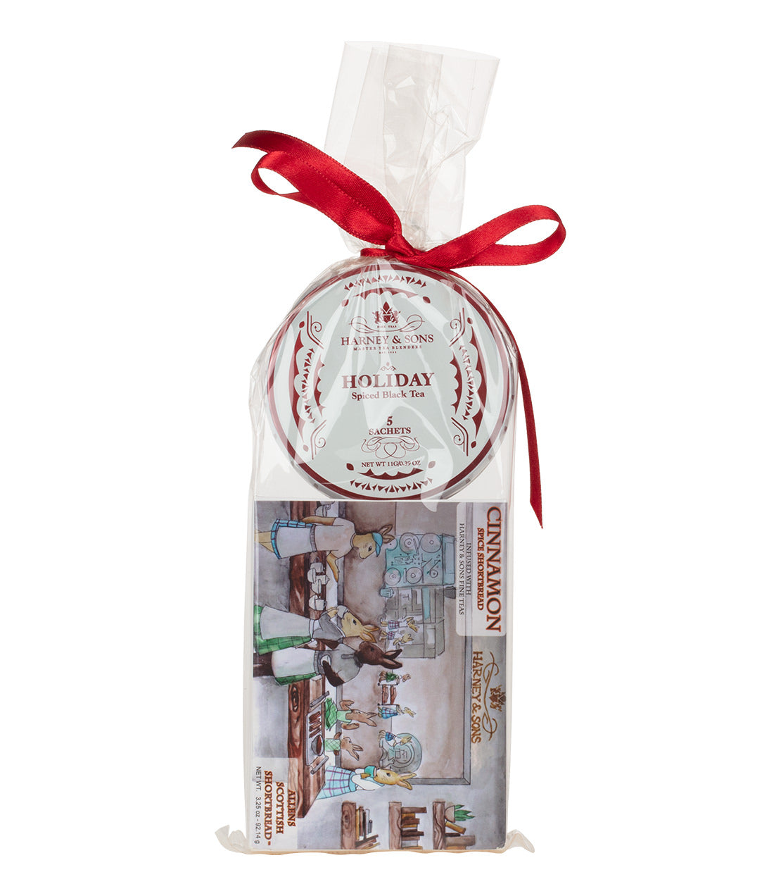 Festive stocking stuffer gift featuring holiday-themed tea and a charming illustrated box design.