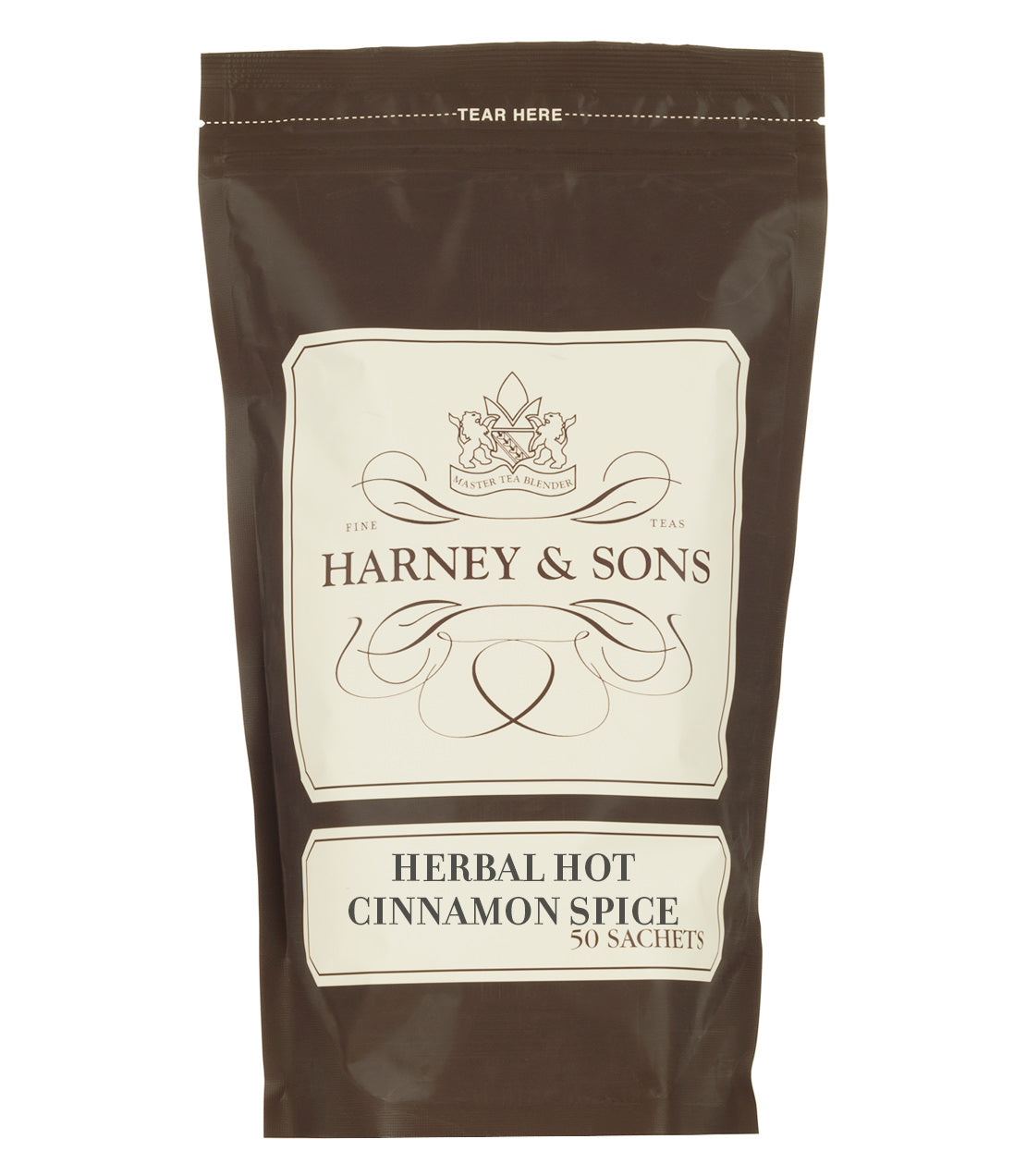 Herbal Hot Cinnamon Spice - Sachets Bag of 50 Sachets - Harney & Sons Fine Teas