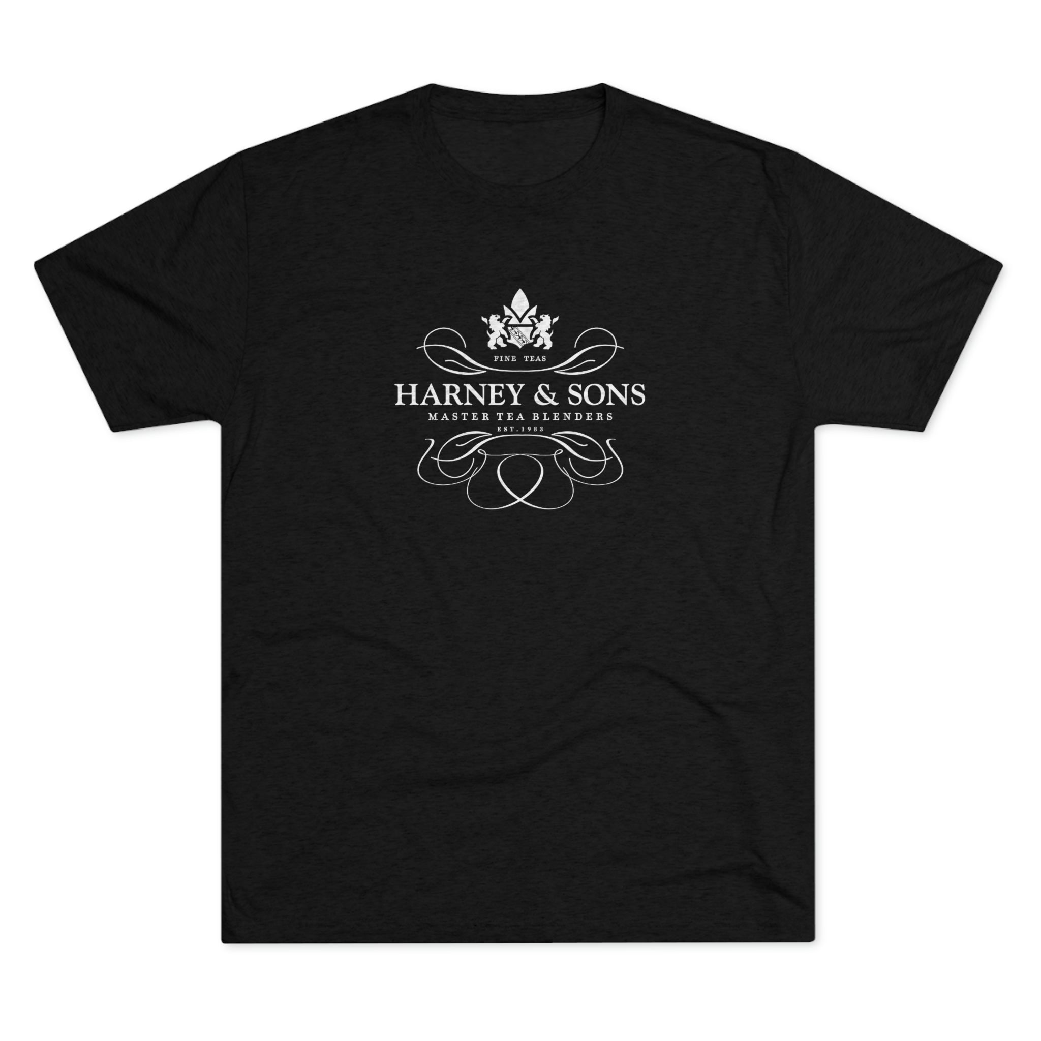 Harney & Sons Logo Graphic Tee - Tri-Blend Vintage Black L - Harney & Sons Fine Teas