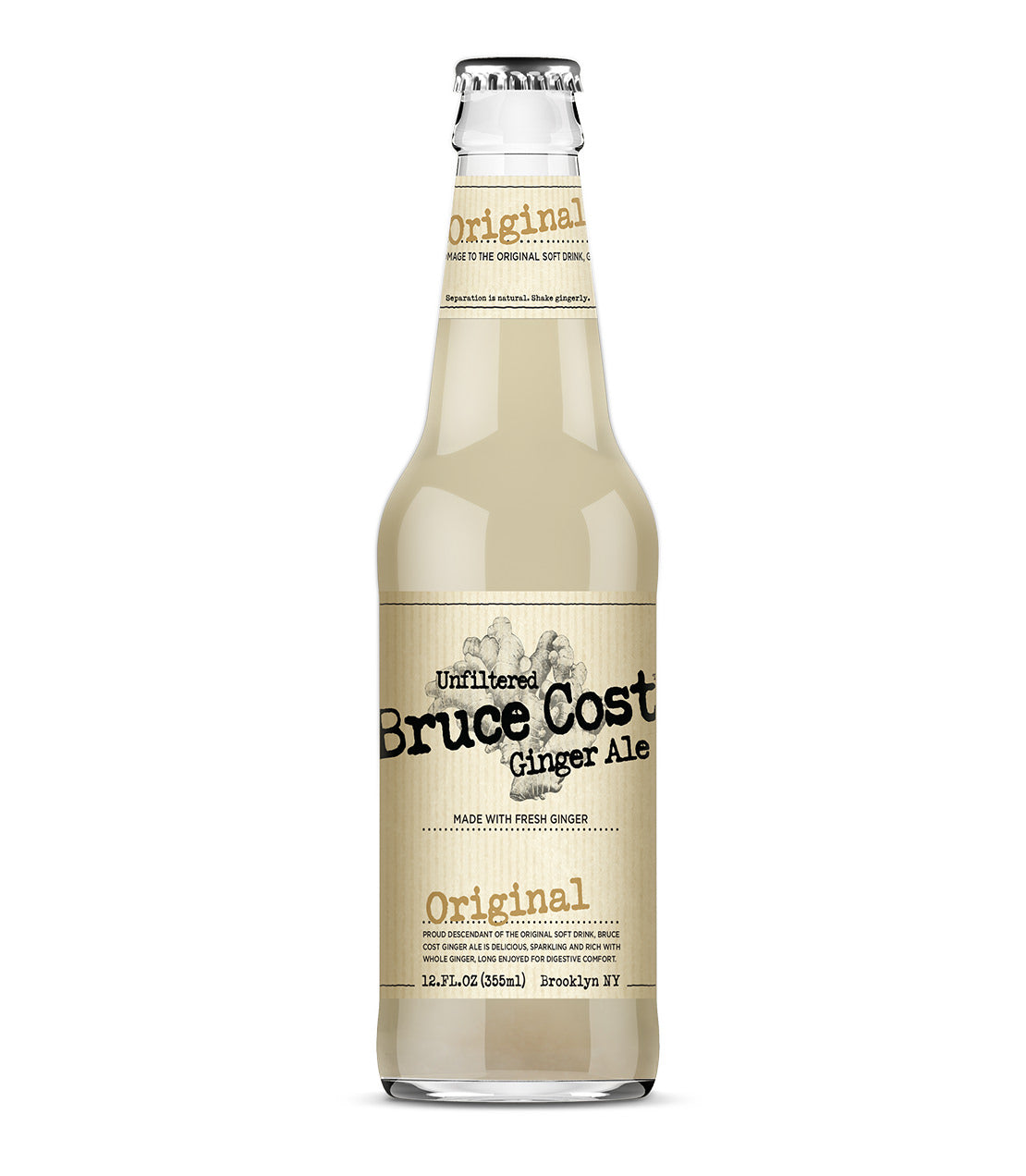 Bruce Cost Ginger Ale Original - 12 oz. Bottle Case of 12 Bottles - Harney & Sons Fine Teas
