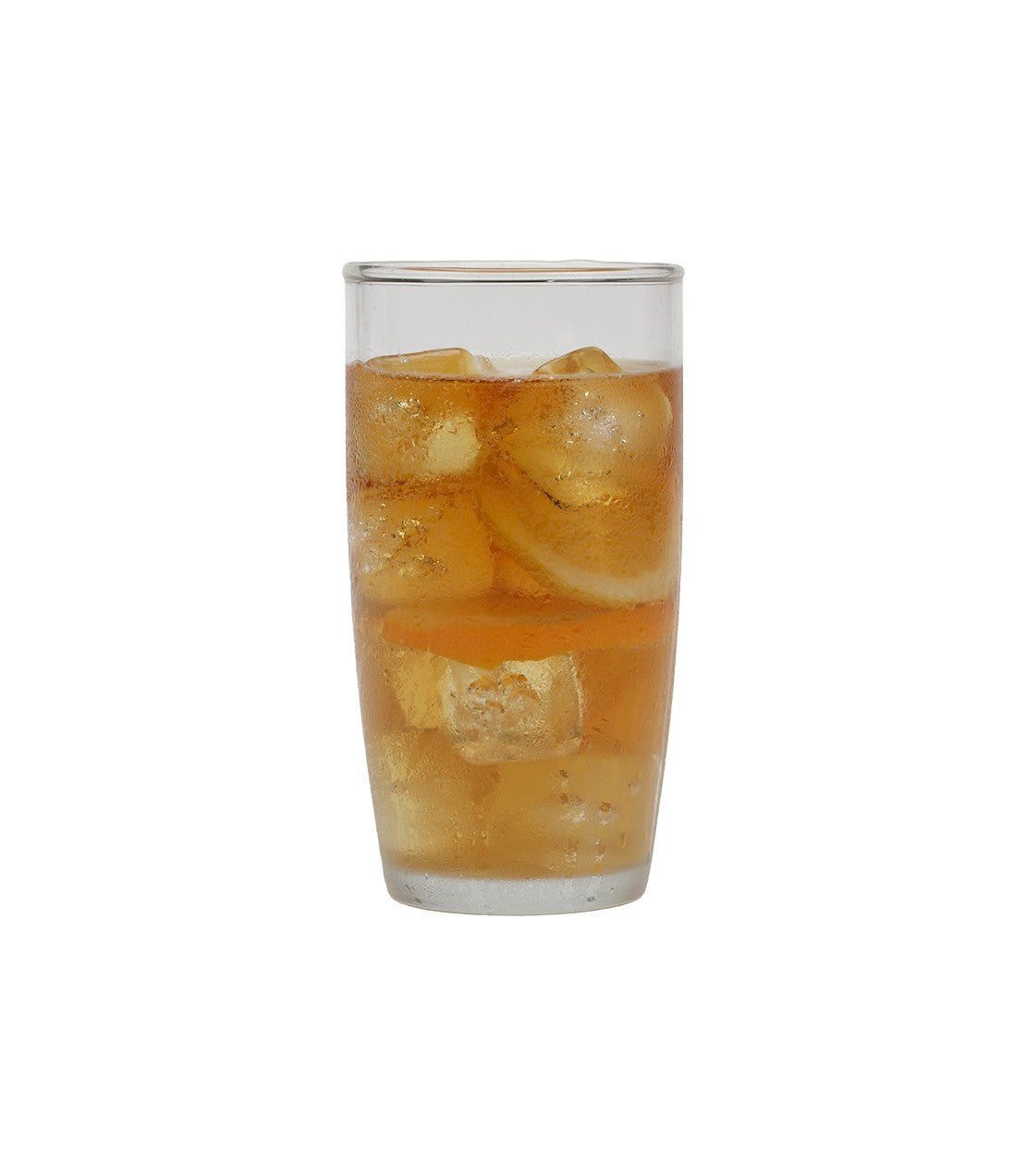 Glass of Black Currant Fresh Brew Iced Tea with ice cubes, showcasing a refreshing beverage option.