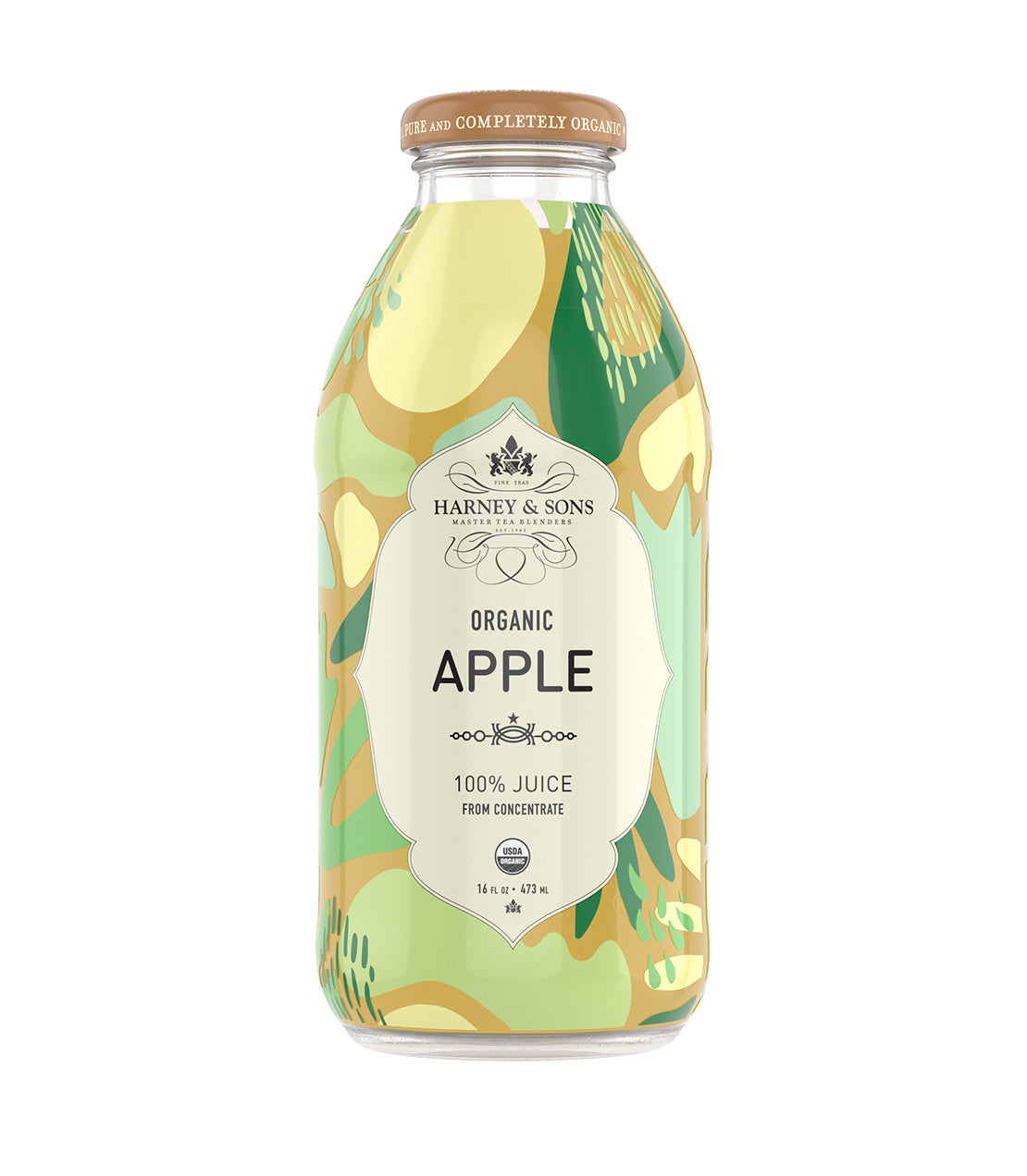 Organic Apple 100% Juice - 16 oz. Bottle Case of 12 Bottles - Harney & Sons Fine Teas