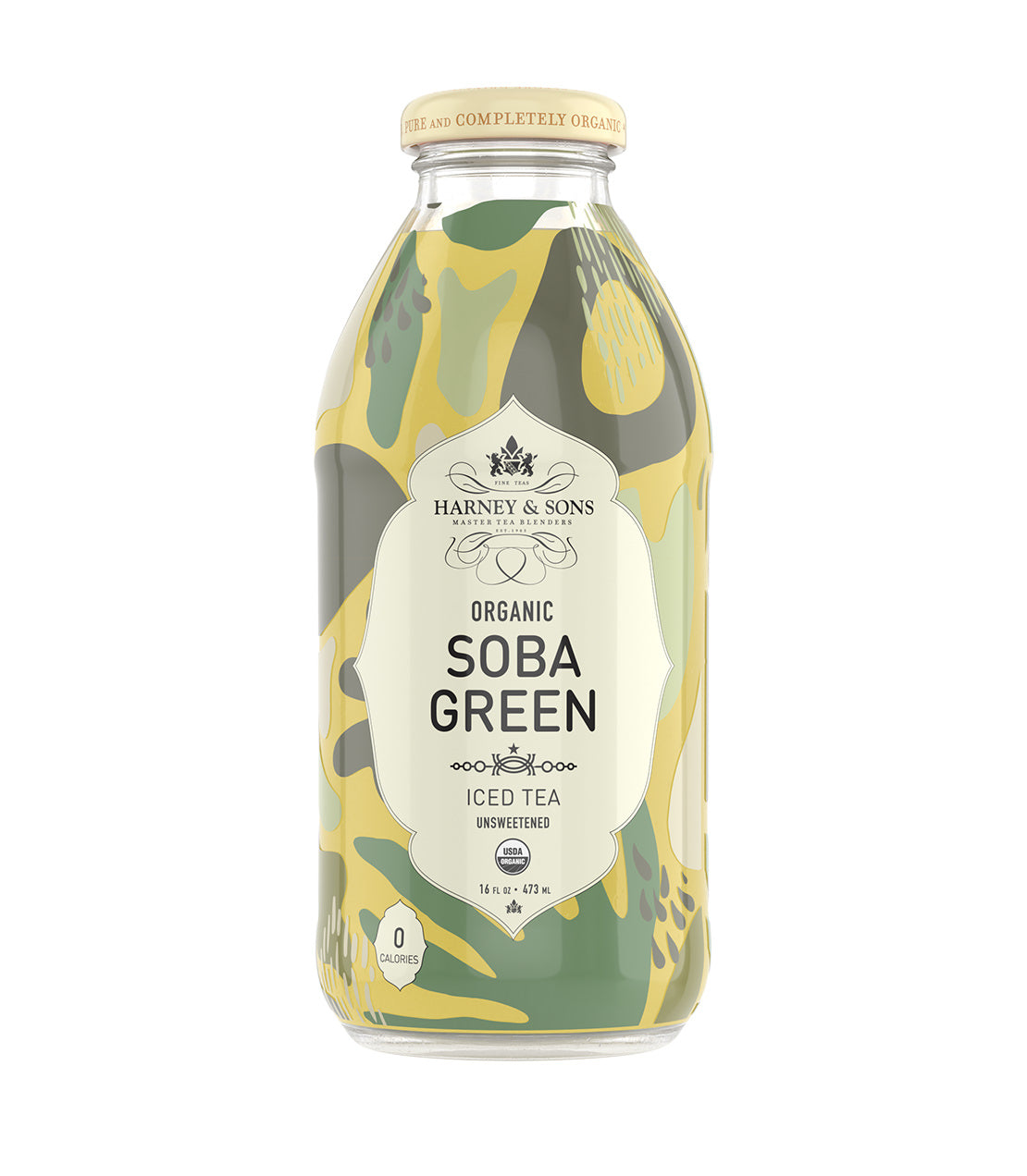 Organic Soba Green Iced Tea - 16 oz. Bottle Case of 12 Bottles - Harney & Sons Fine Teas