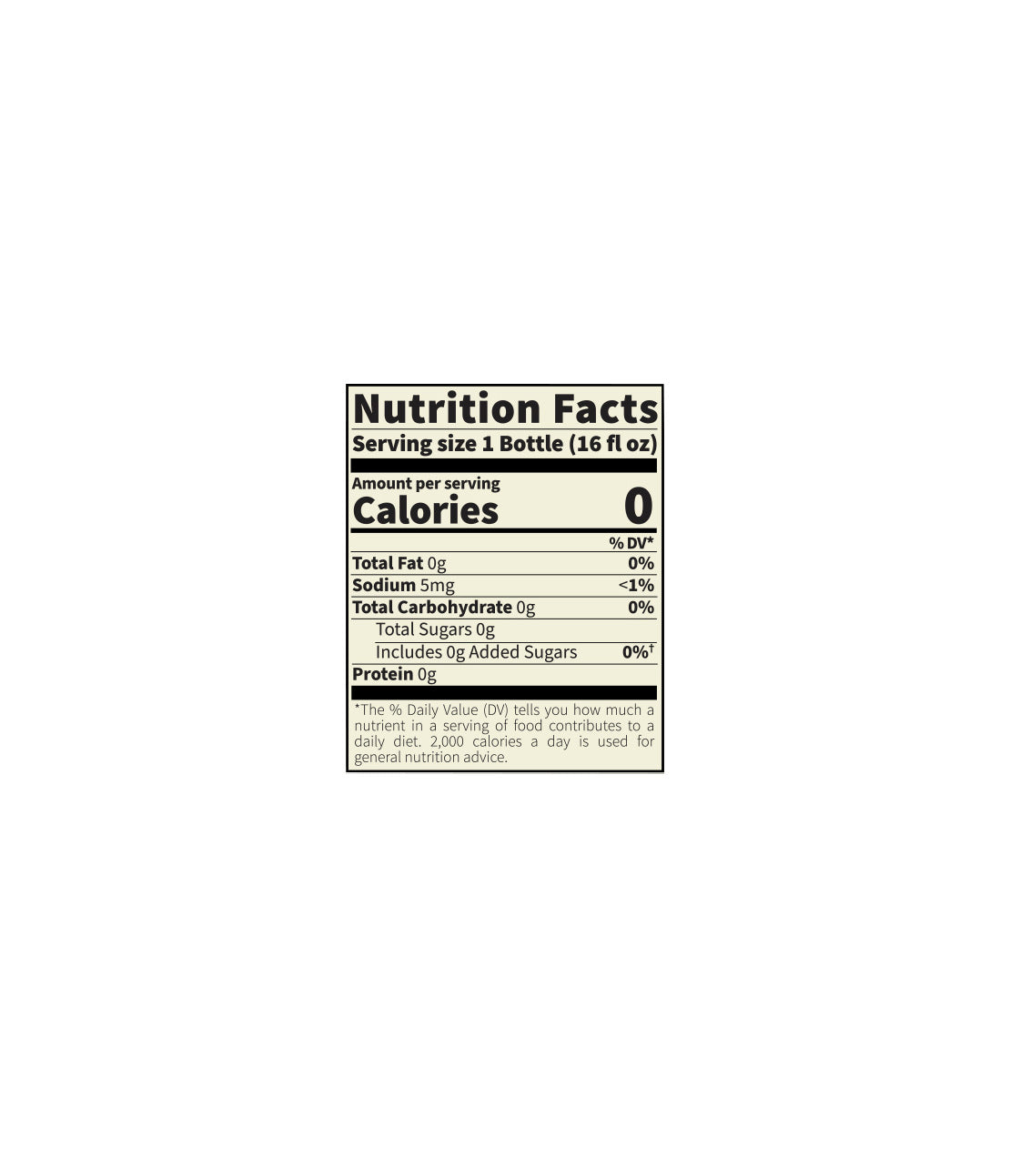 Nutrition facts label for Organic Soba Green Iced Tea, detailing calories, fat, sodium, carbohydrates, sugars, and protein.