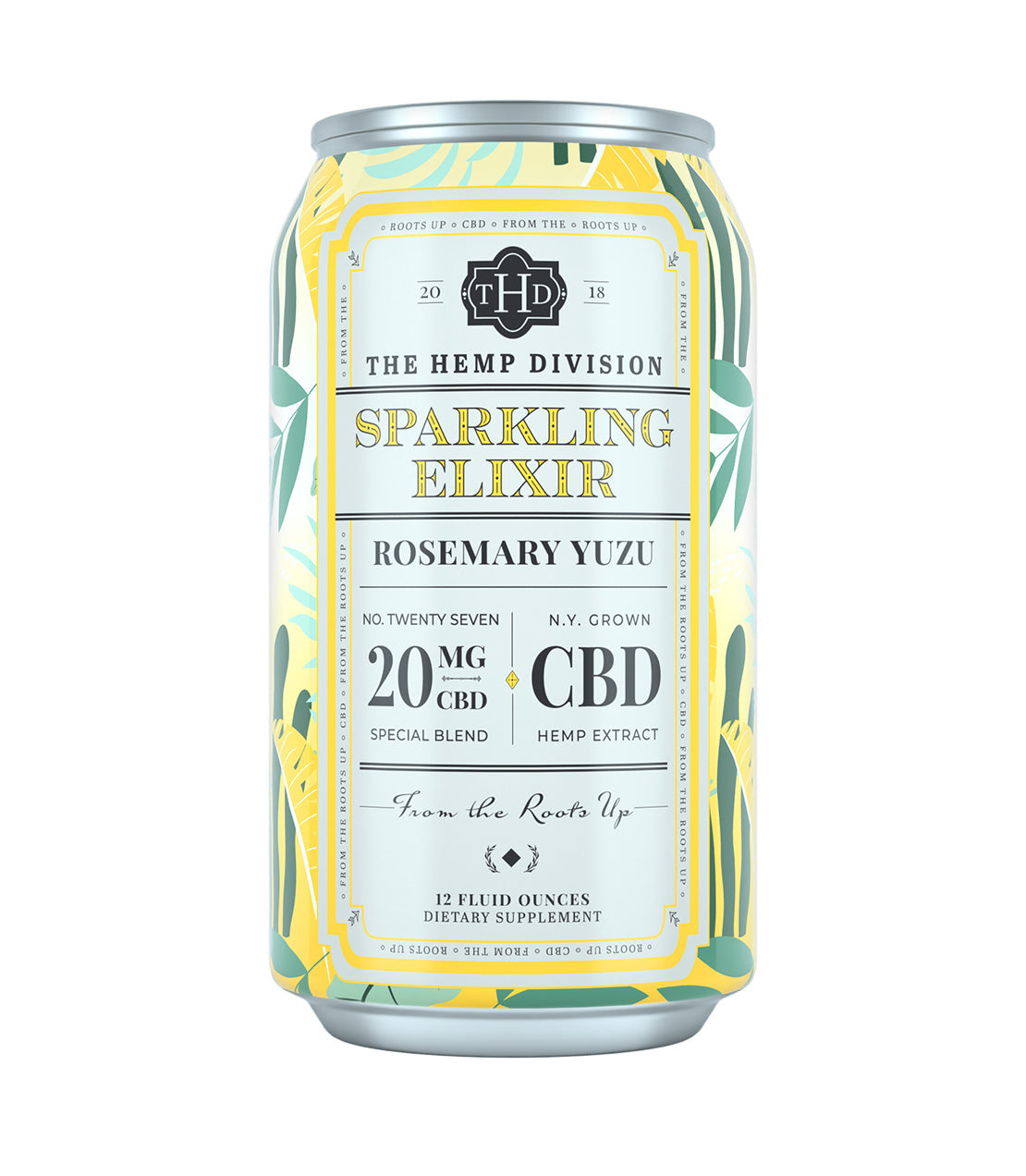 Sparkling Elixir Yuzu w/ Rosemary - Case of 8 -  20 MG CBD -   - Harney & Sons Fine Teas