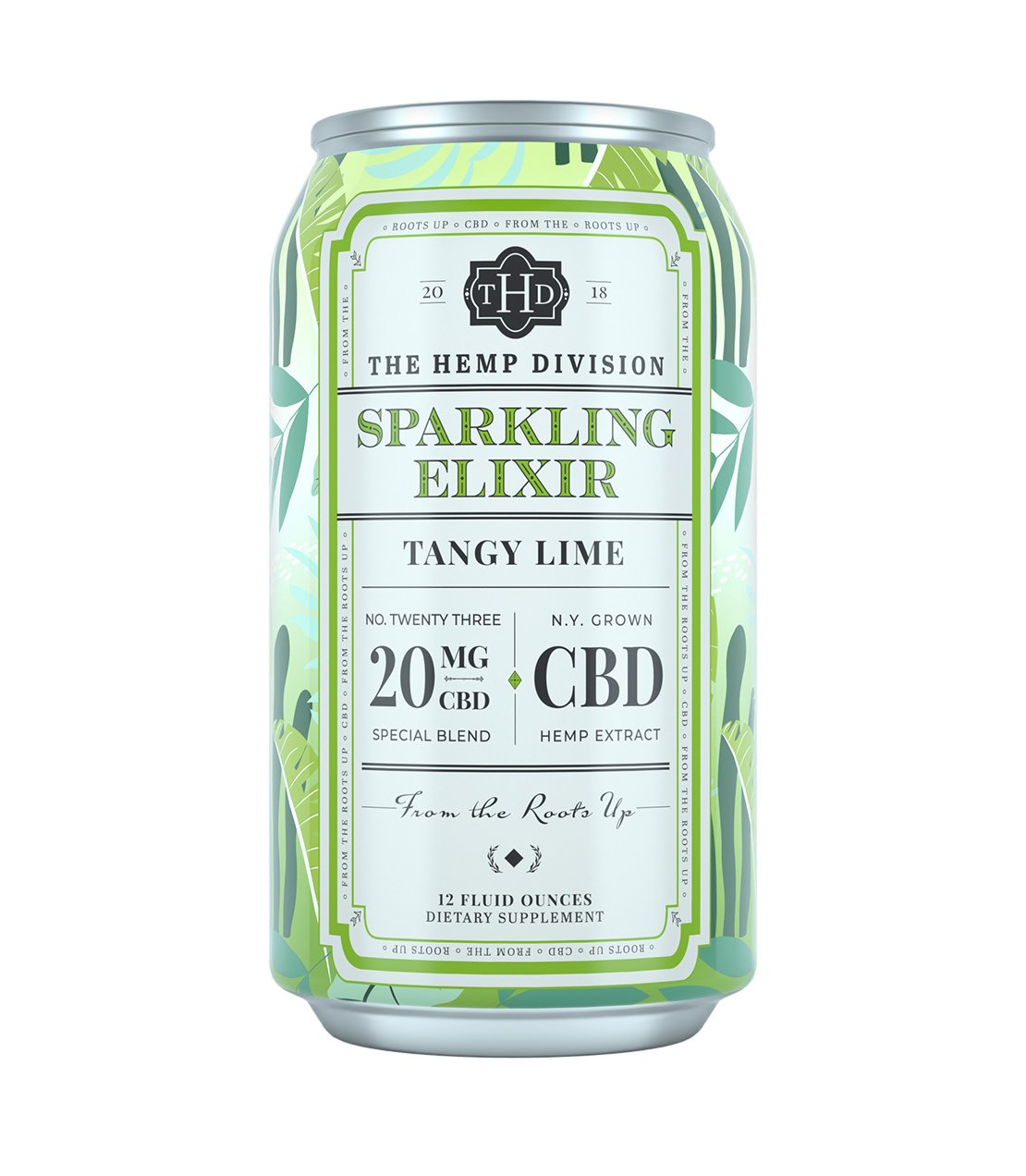 Sparkling Elixir - 20 MG CBD - Tangy Lime 12 oz. Can - Harney & Sons Fine Teas