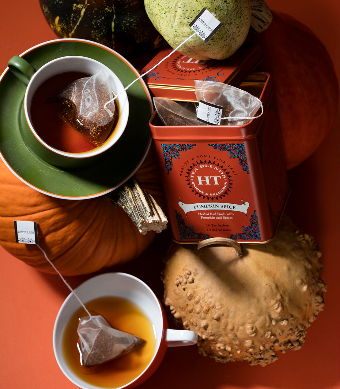 Pumpkin Spice, HT Tin of 20 Sachets - - Harney & Sons Fine Teas