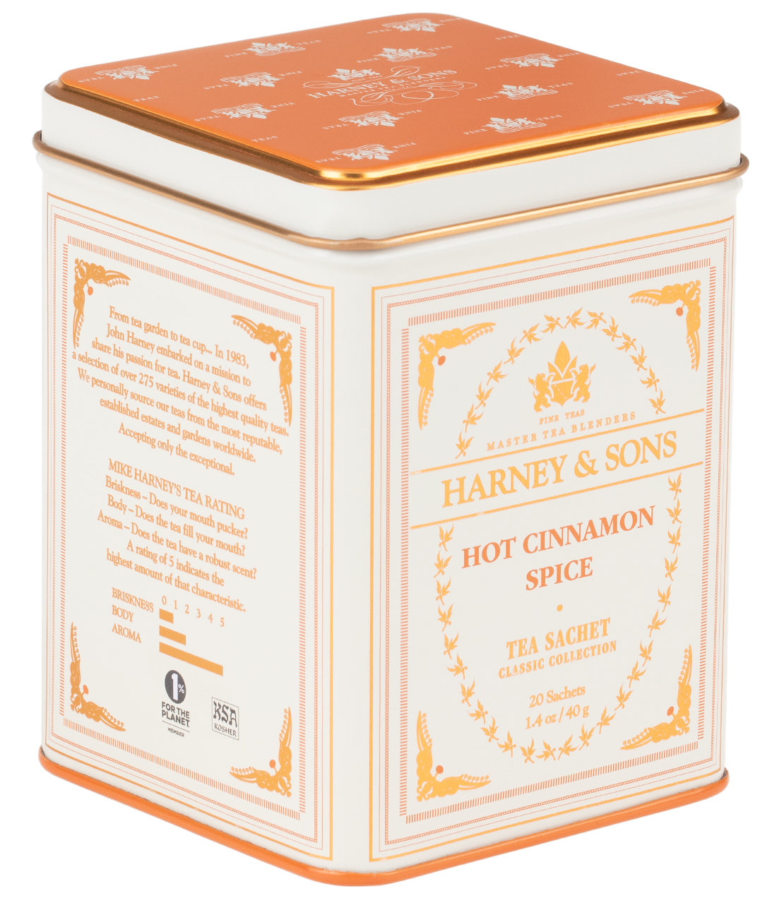Hot Cinnamon Spice, Classic Tin of 20 Sachets - Sachets Single Classic Tin of 20 Sachets - Harney & Sons Fine Teas