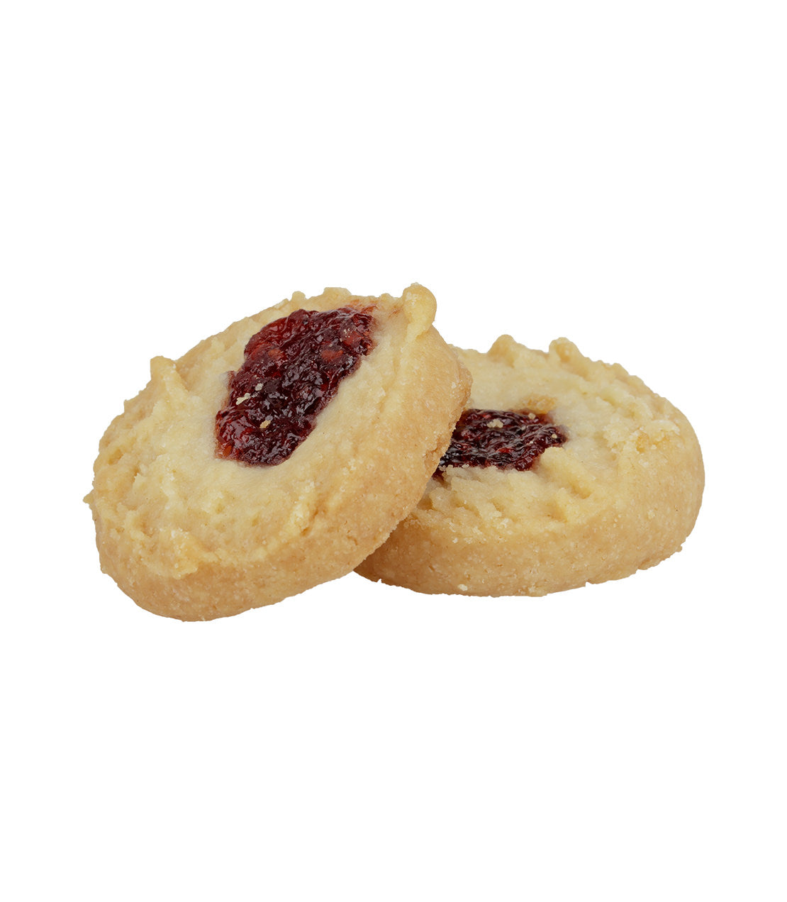 Assorted Unna Bakery cookies featuring a crumbly texture and a sweet fruit filling on top.