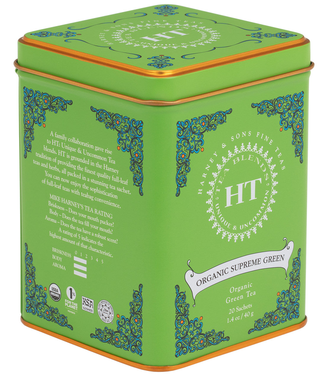 Organic Supreme Green, HT Tin of 20 Sachets