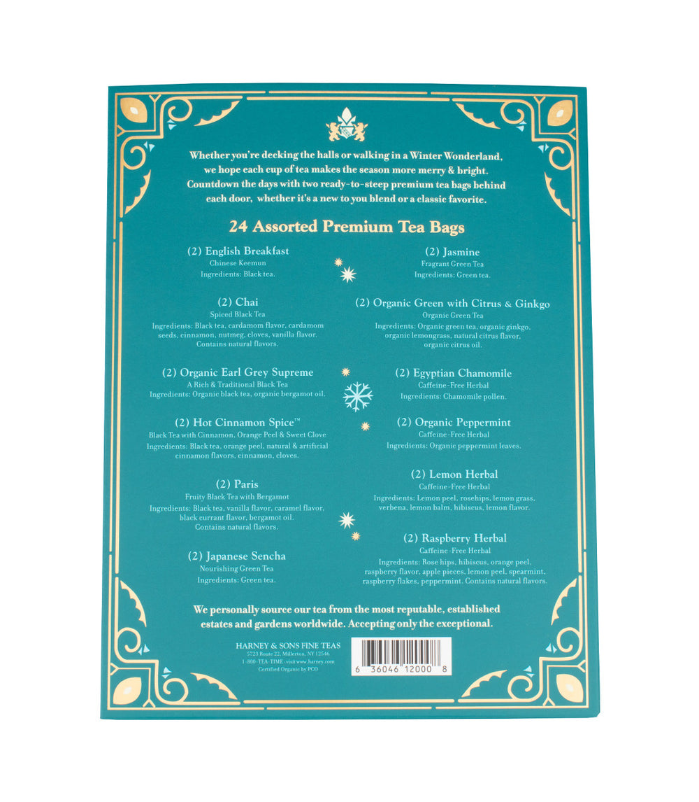 12 Days of Tea Winter Countdown Harney & Sons Fine Teas