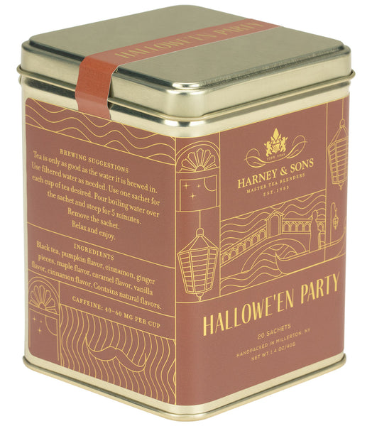 Hallowe'en Party Tin Of 20 Sachets | Black Tea Harney & Sons