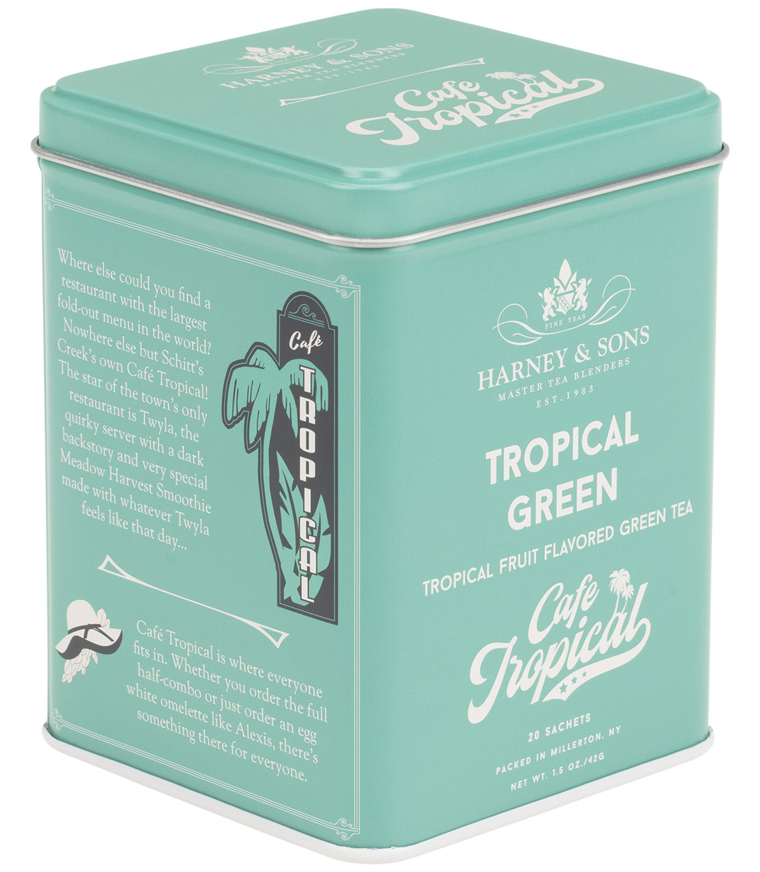 Tropical Green - 50 Sachets - Flavored Green Tea - Harney