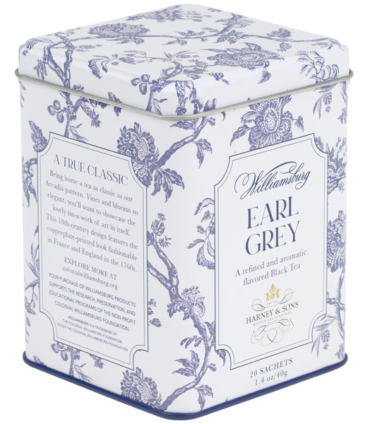 Williamsburg Earl Grey Tin - 20 Sachets | Harney & Sons - Harney