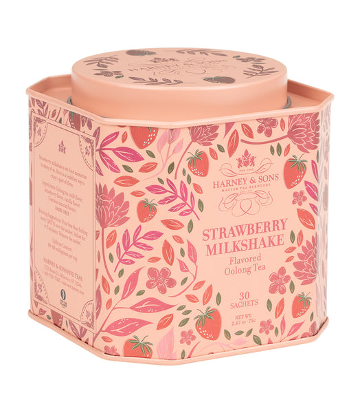 The Hen in the holly テディベア　アメリカンカントリードール Strawberry Milkshake Oolong Tea Tin 30 Sachets|Harney & Sons