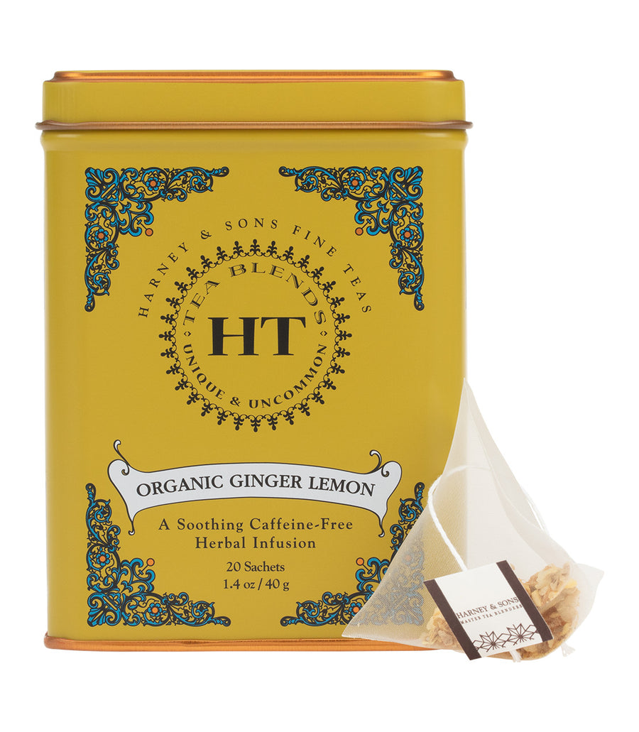 Organic Ginger Lemon - HT Tin 20 Sachets | Harney & Sons - Harney ...