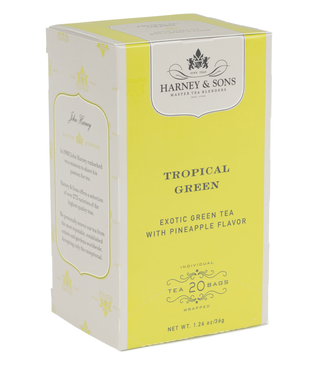 Premium Tea, Tropical Green Tea, Individually Wrapped Tea Bags, 20/Box Premium Tea, Tropical Green Tea, Individually Wrapped Tea Bags, 20/Box