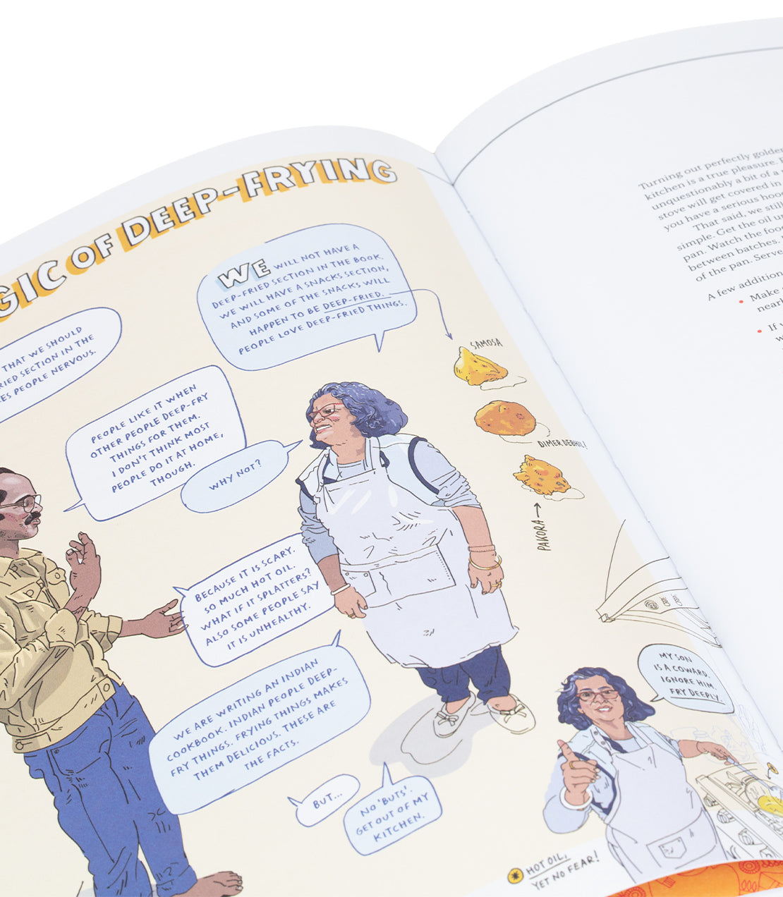 Sample page of 'Heartland Masala'- An Indian Cookbook from an American Kitchen- By Jyoti Mukharji & Auyon Mukharji- Deep-Frying