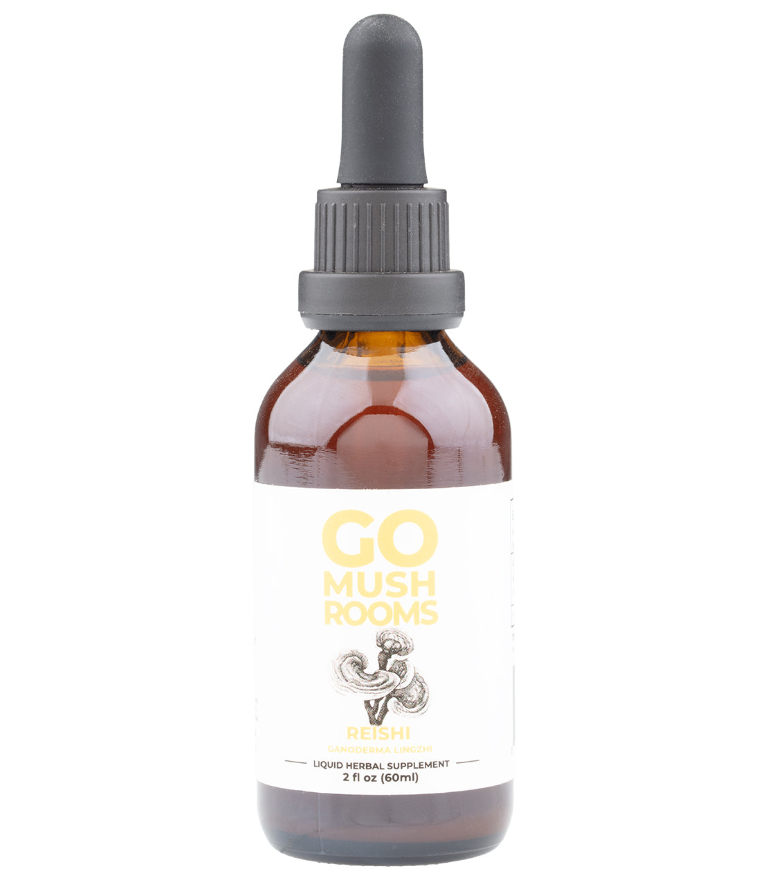 Go Mushrooms- Liquid Herbal Supplement- 2fl oz dropper bottle- Reishi
