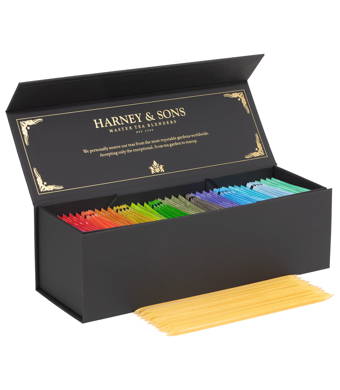 Teabag Sampler: 56 Teabags, 10 Honey Sticks | Harney & Sons