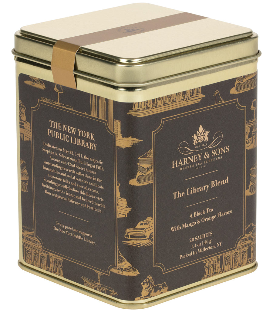The Library Blend | Tin of 20 Sachets | Premium Loose Tea | Harney & Sons