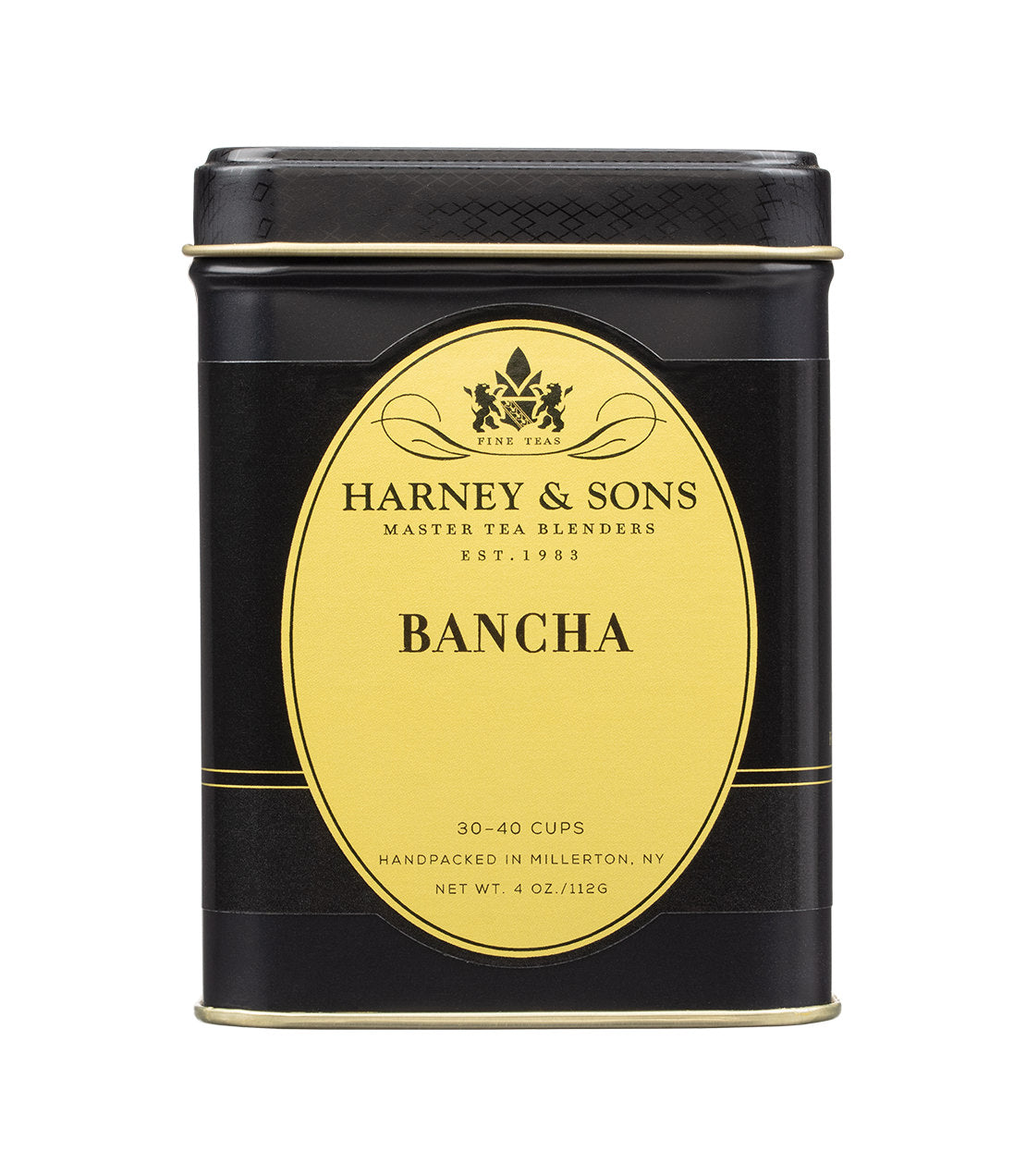 Harney & Sons Fine Teas- Bancha- Black and Gold 4oz tin of loose tea