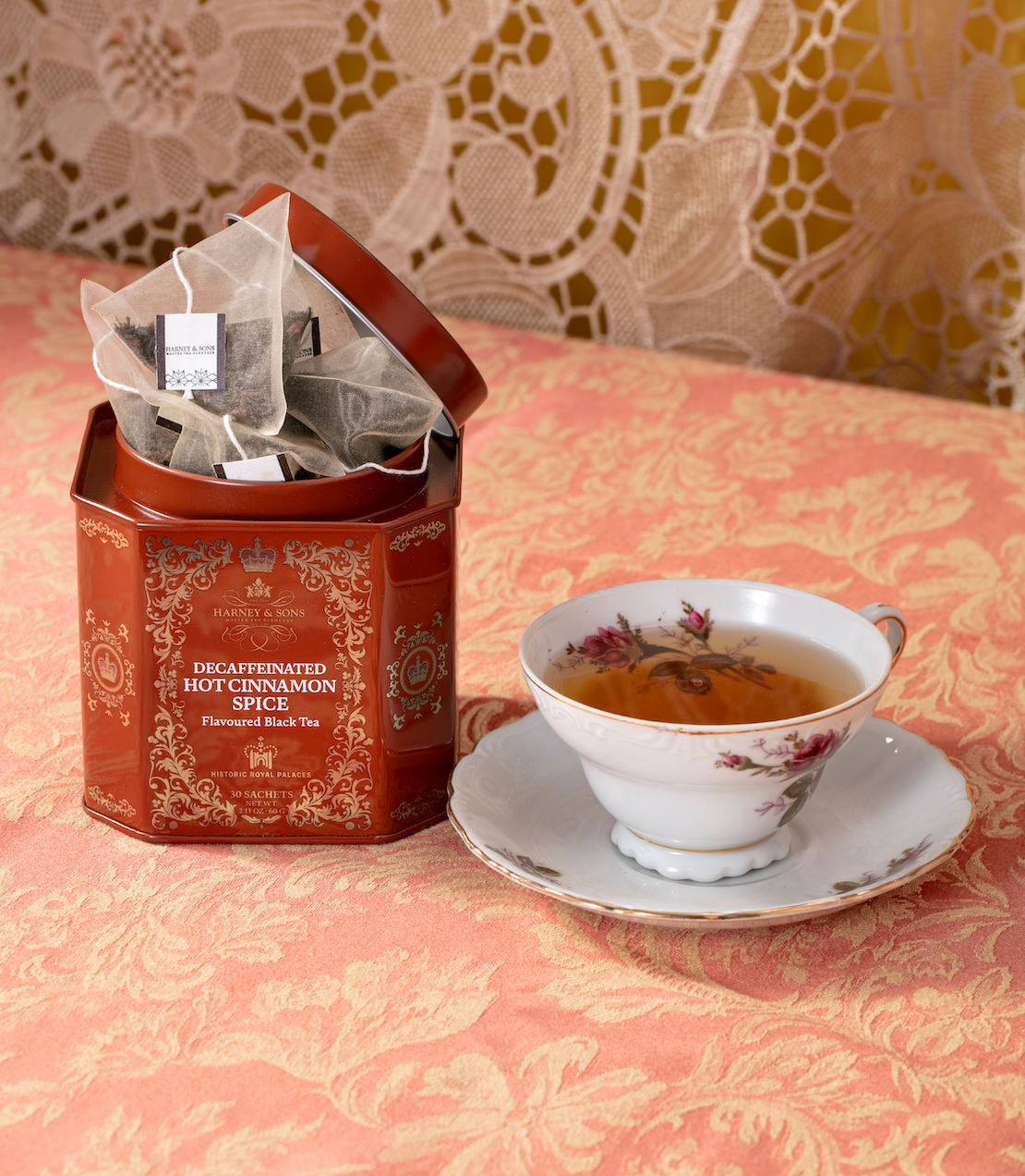 Decaf Hot Cinnamon Spice Tea - 30 Sachet Tin | Sugar-Free