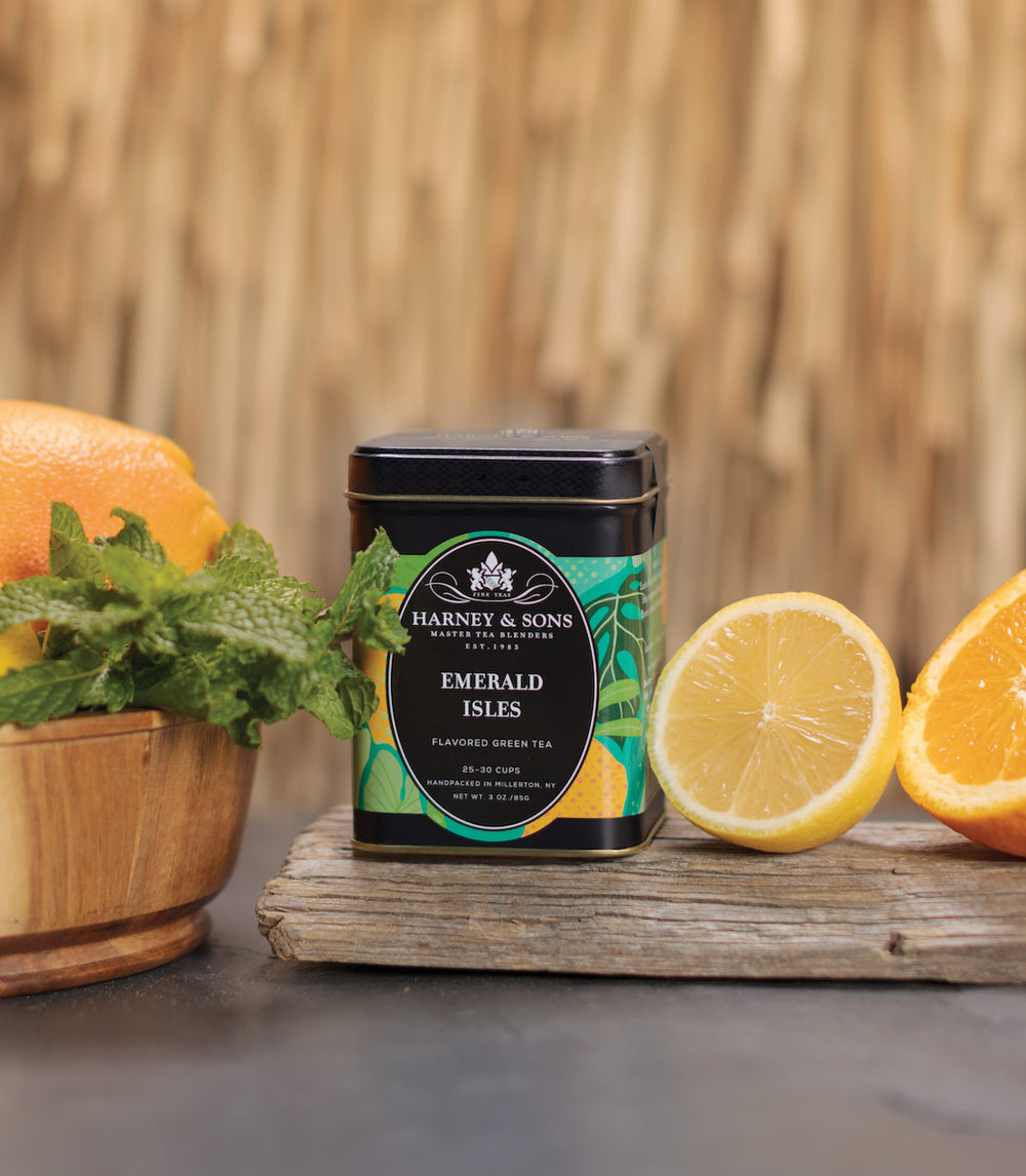 Emerald Isles Green Tea, Orange Peel & Citrus|Harney & Sons