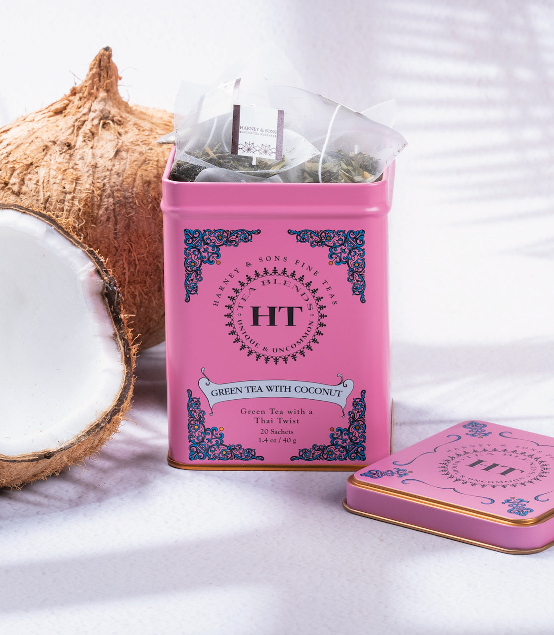 Green Tea With Coconut | Tin Of 20 Sachets - Harney & Sons