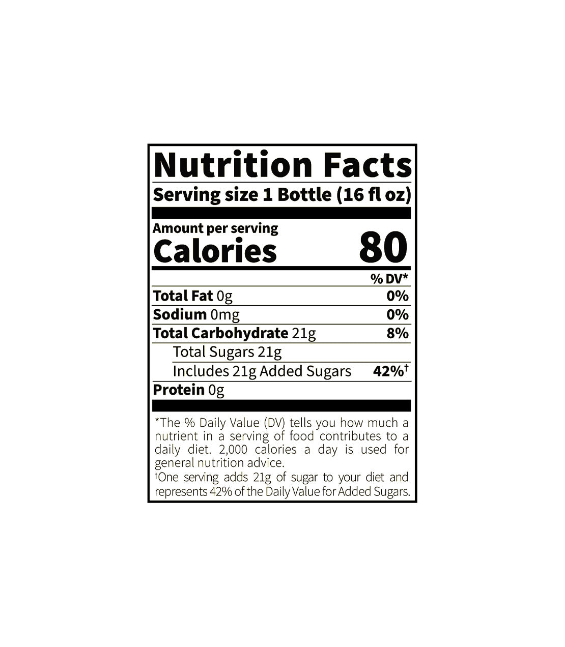 Nutrition facts label for Organic Raspberry Lemonade Juice Drink, detailing calories, sugars, and serving size.