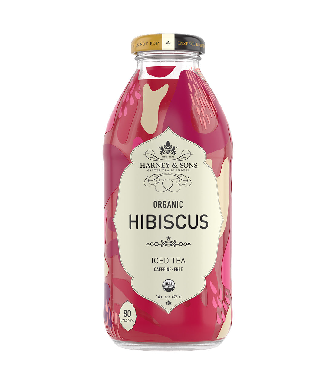 Organic Hibiscus Iced Tea | 12 Bottles | 16 Oz Each | Harney & Sons