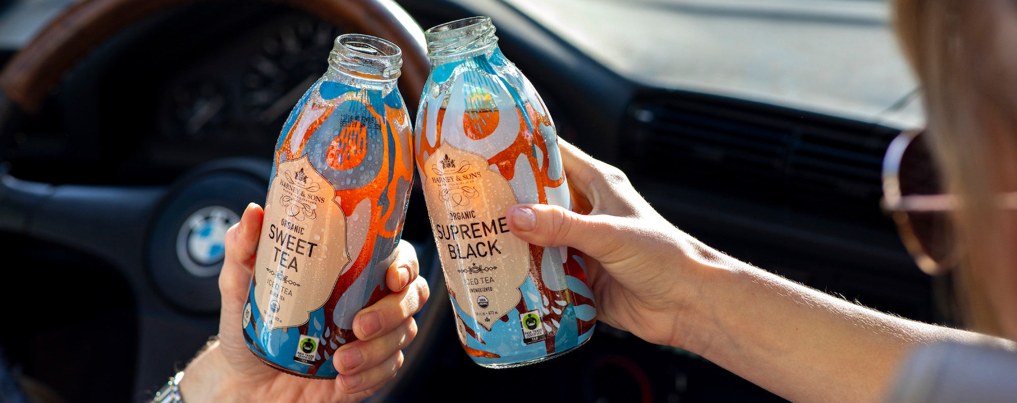 Organic Sweet Tea and Organic Supreme Black Bottled Iced Tea. 