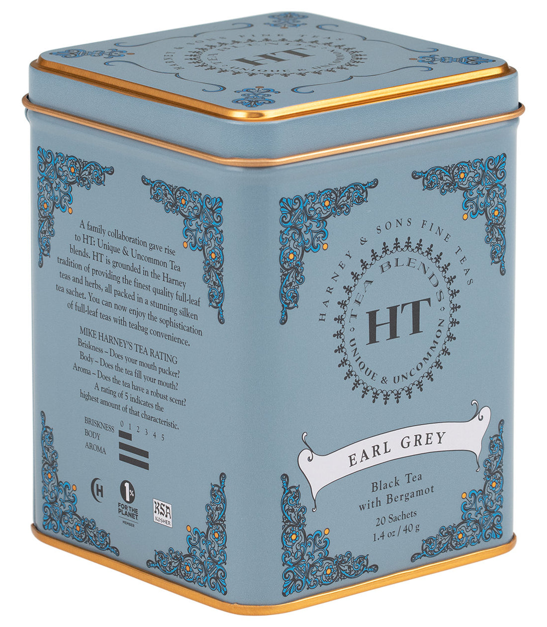 Harney & Sons Earl Grey Tea, HT Tin of 20 Sachets - Harney & Sons Fine Teas
