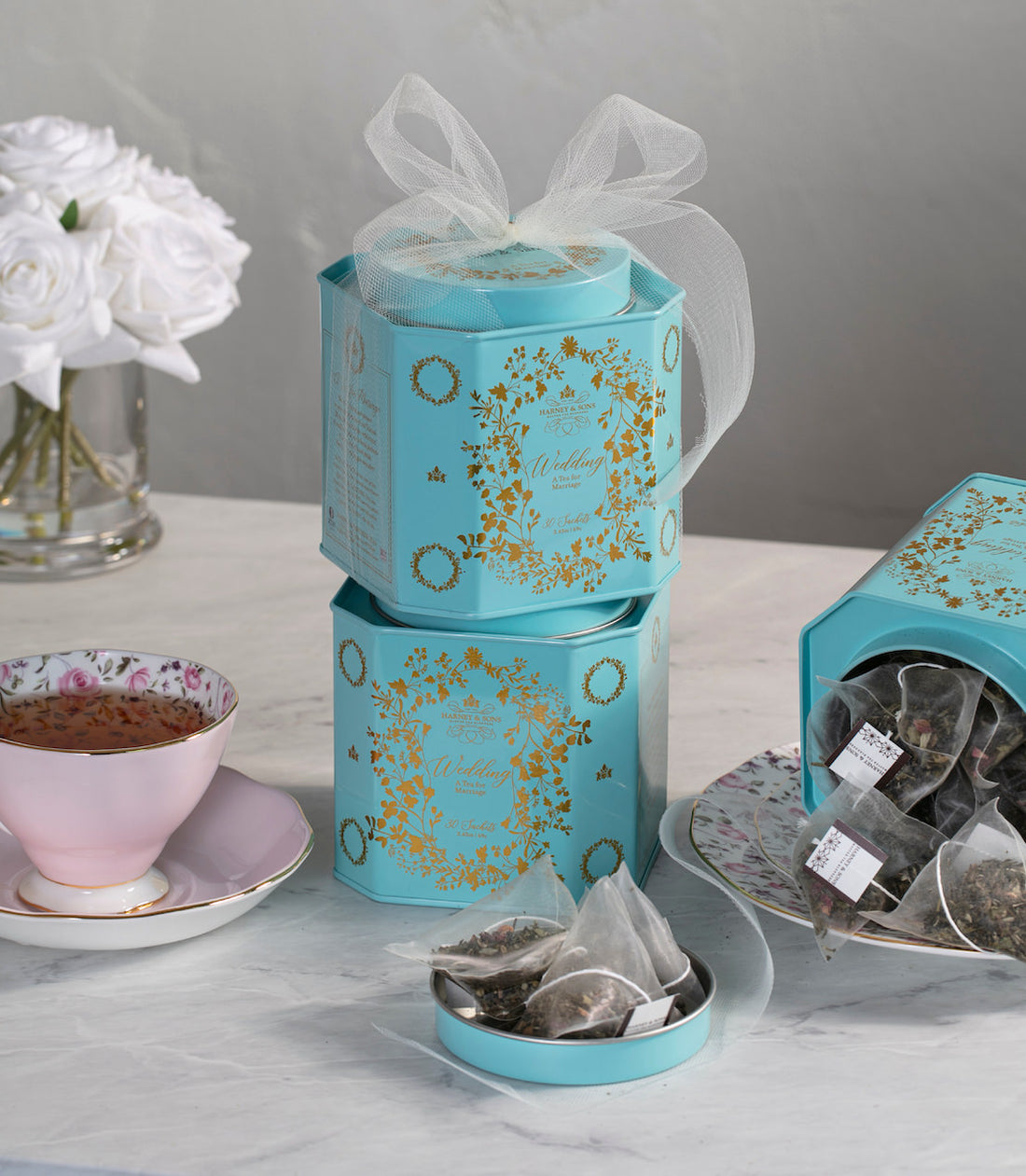 Wedding Tea Tin 30 Sachets - Mutan White - Harney & Sons