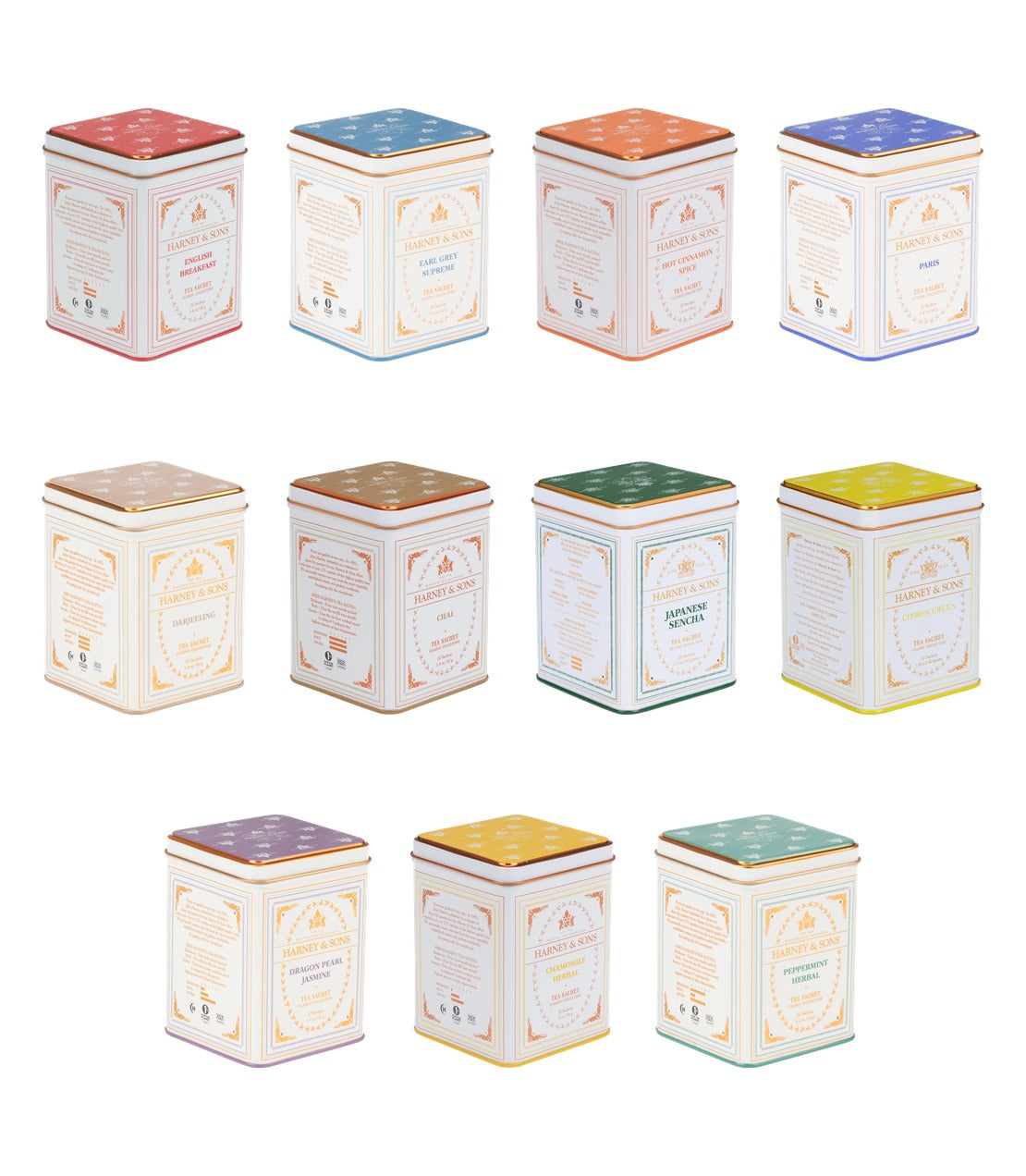 The Full Classic Collection – 11 Tins of 20 Sachets — all eleven classic tins