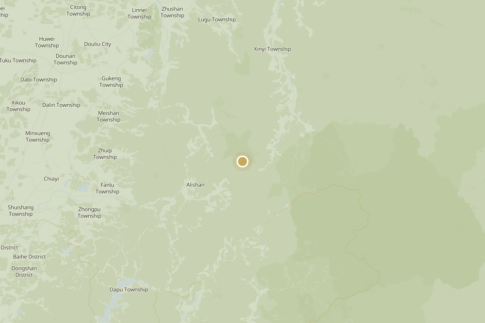 Map of Alishan, Chiayi, Taiwan