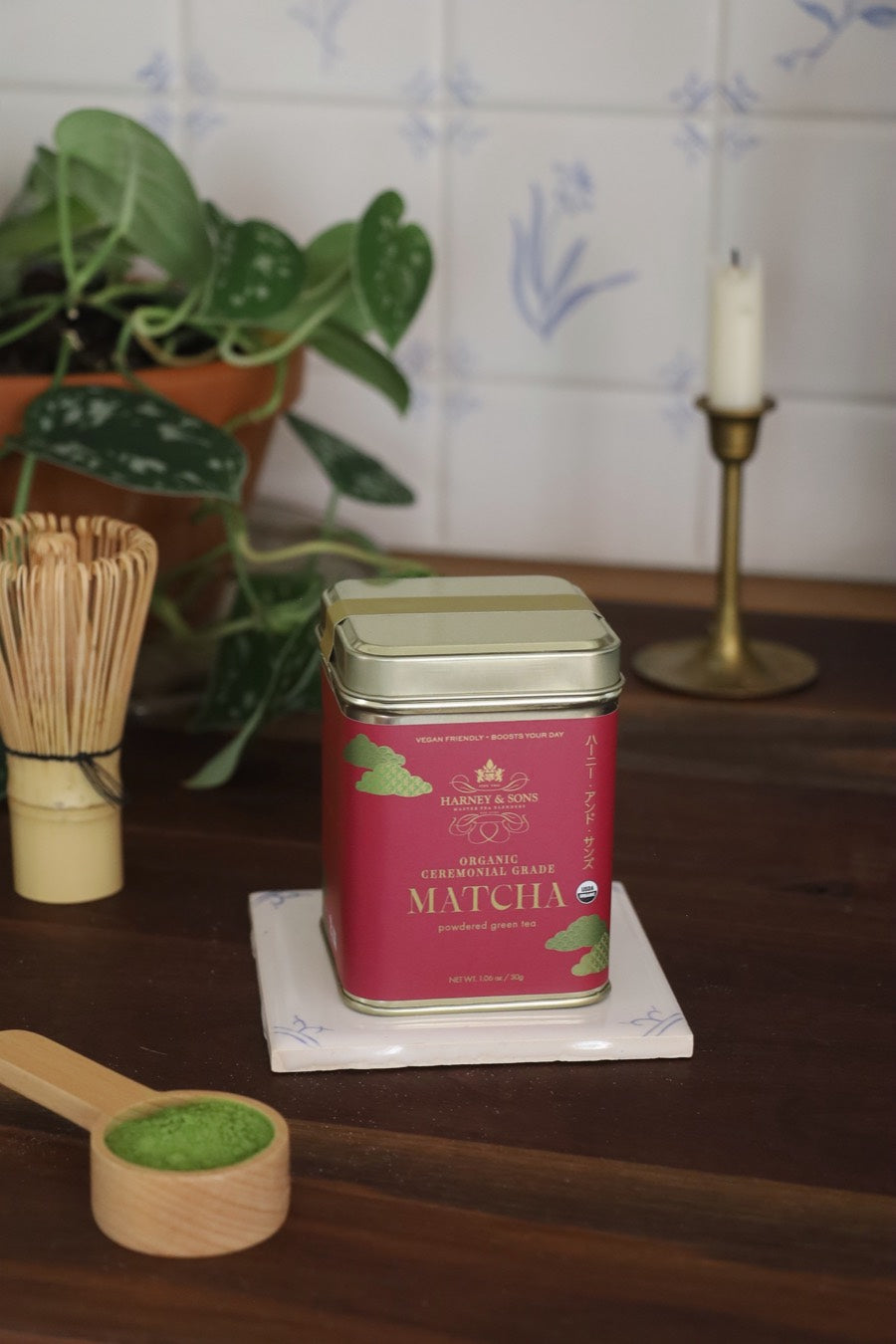 HT matcha ad - ceremonial tin tile